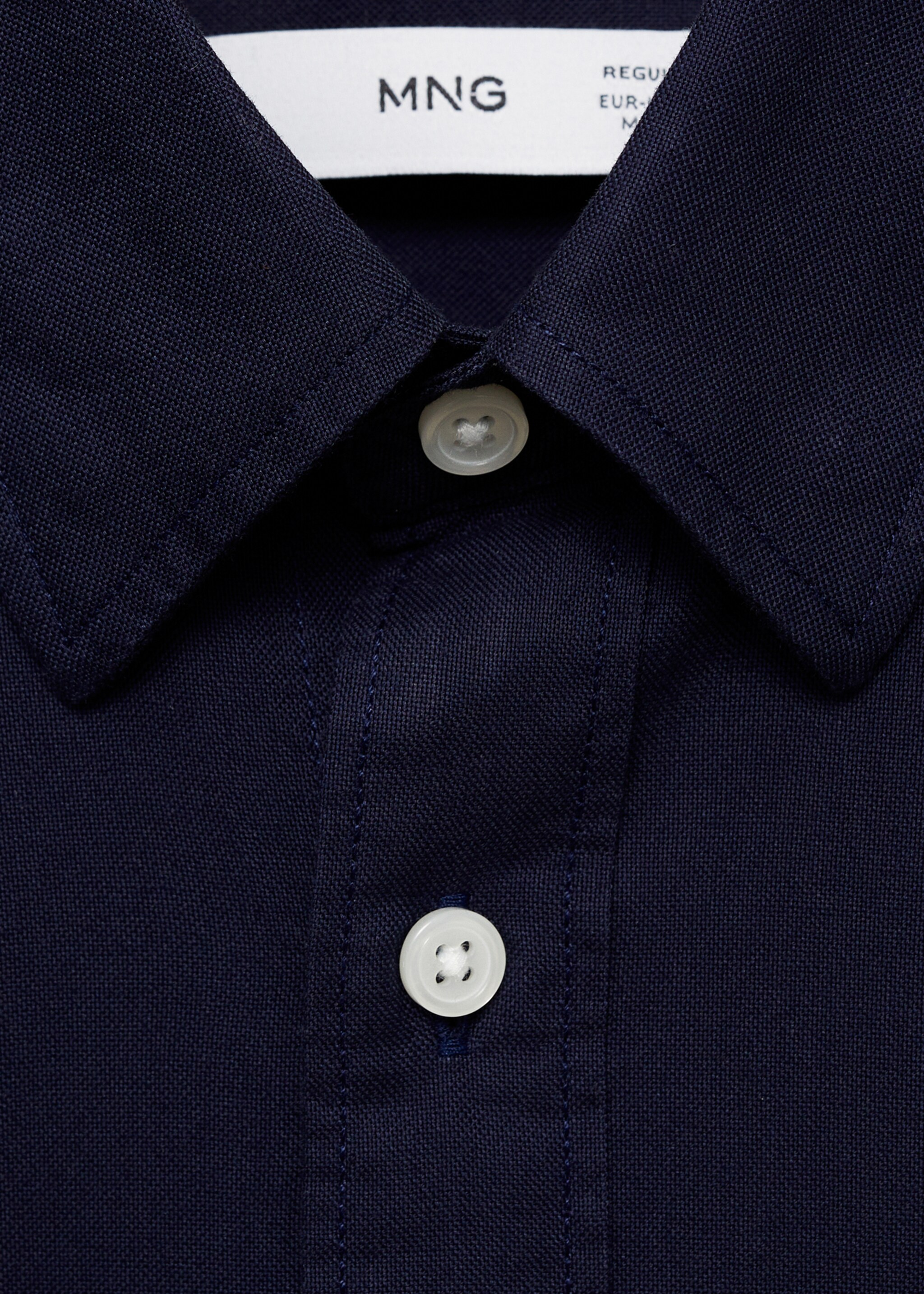 100% cotton Oxford shirt with logo - Details of the article 8, Dark Navy. Ref: 87090653-00.