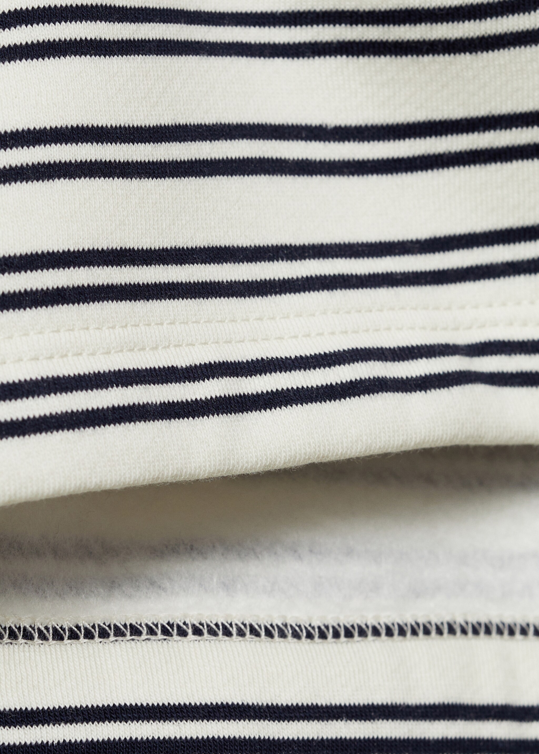 Gestreiftes Baumwoll-Sweatshirt - Detail des Artikels 0, Dunkles Marineblau. Ref: 87090655-00.