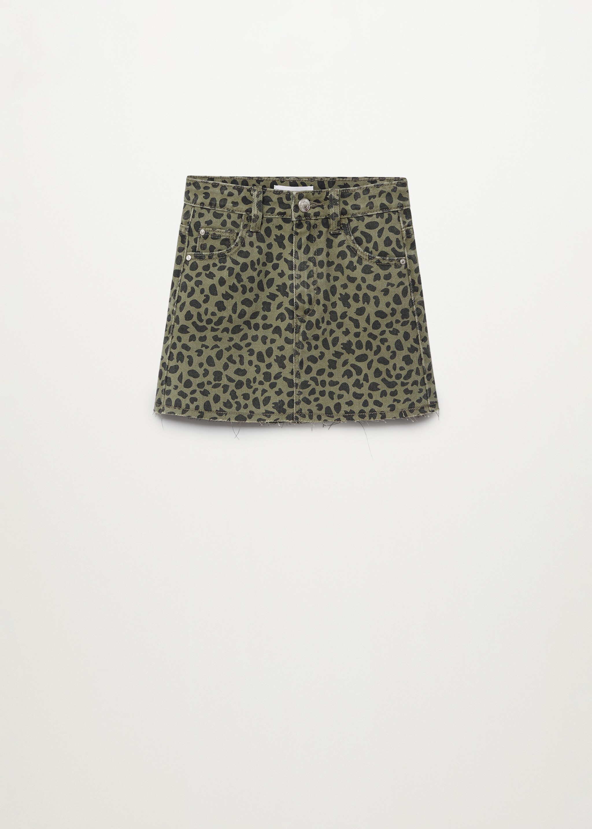 Džínová sukně s leopardím vzorem - Zboží bez modelu