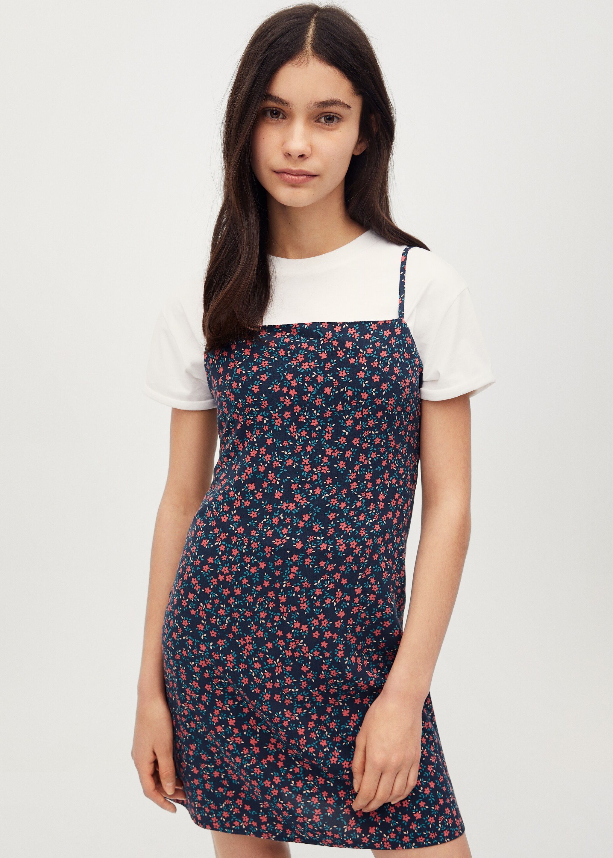Printed strap dress - Medium plane