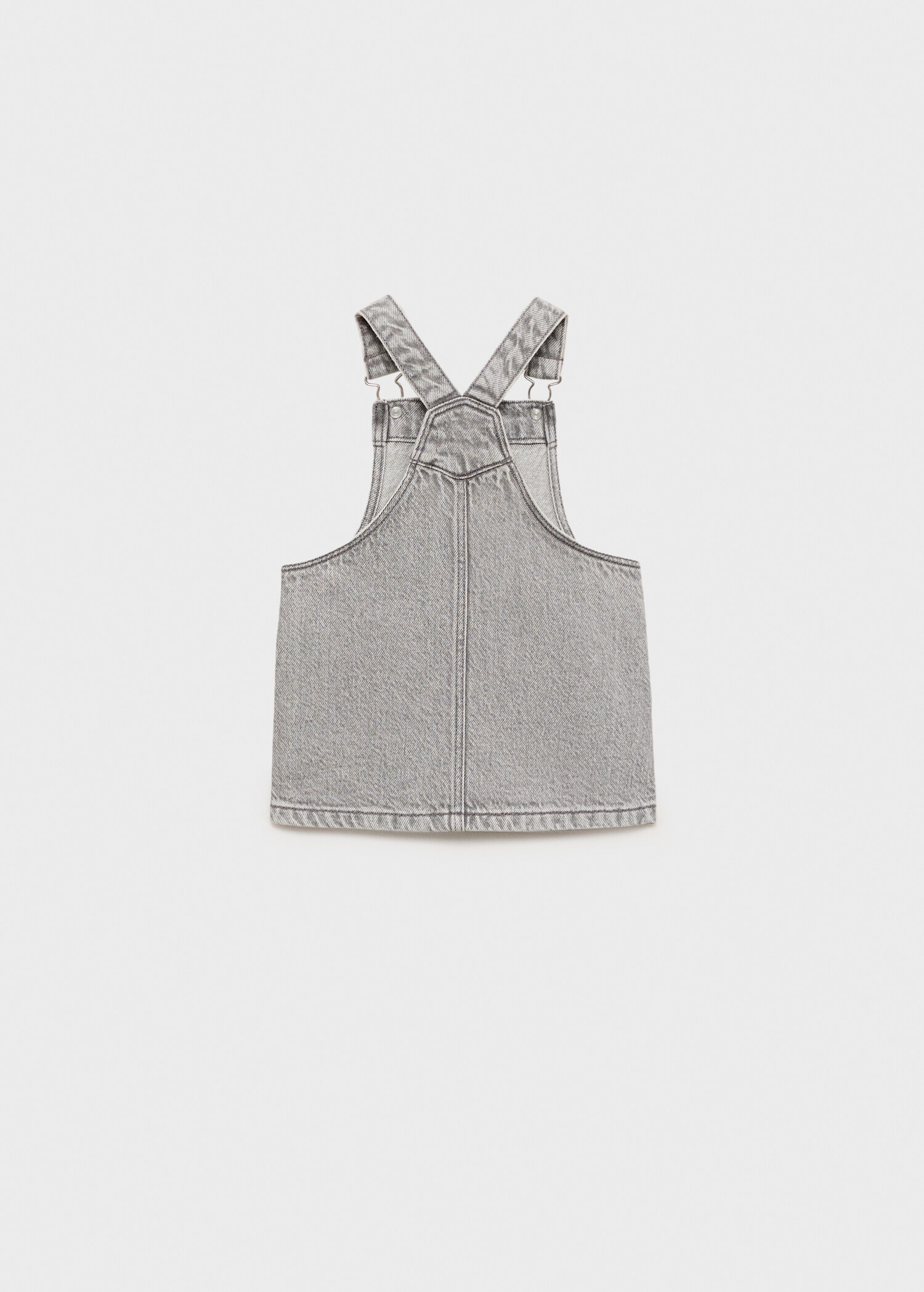 Short denim pinafore - Reverse of the article