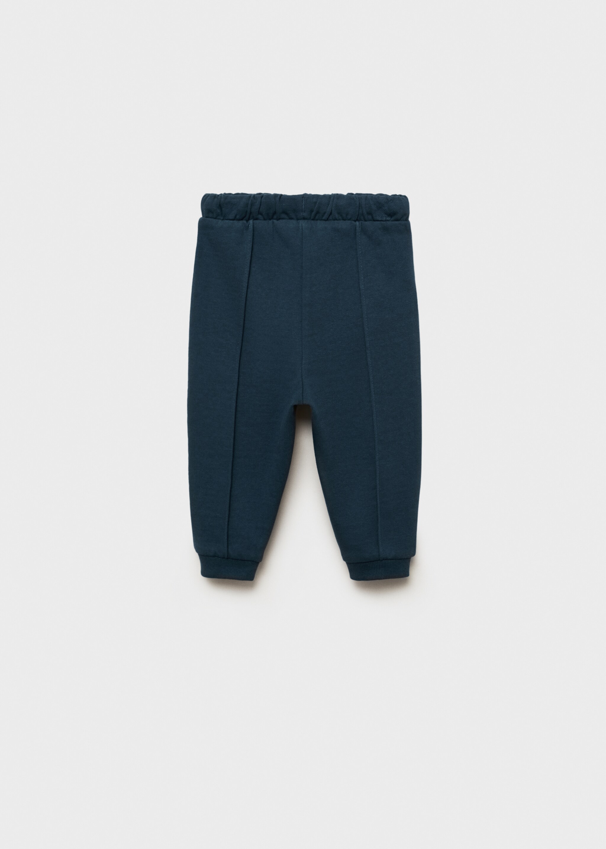 Knit jogger-style trousers - Reverse of the article, Dark Navy. Ref: 87091051-00.