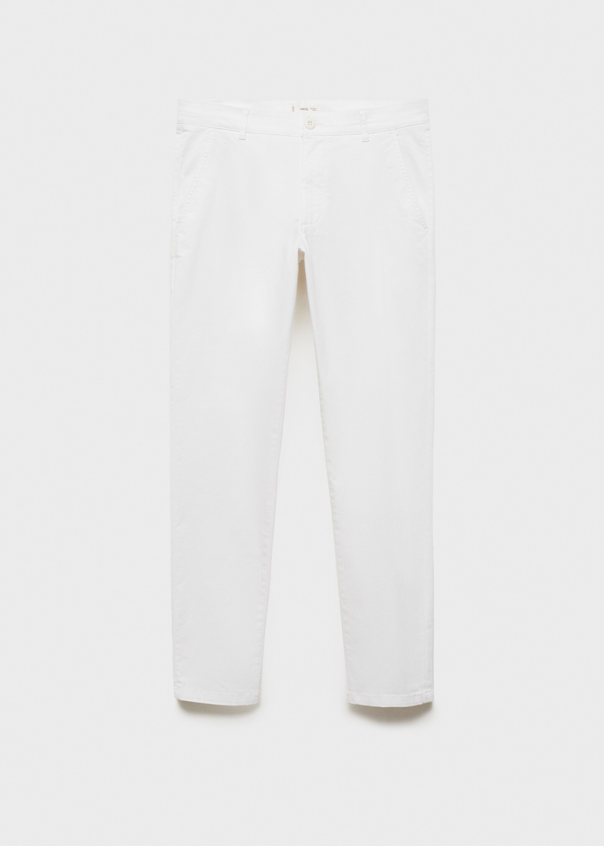 Plain chino trousers - Article without model, White. Ref: 87091052-00.