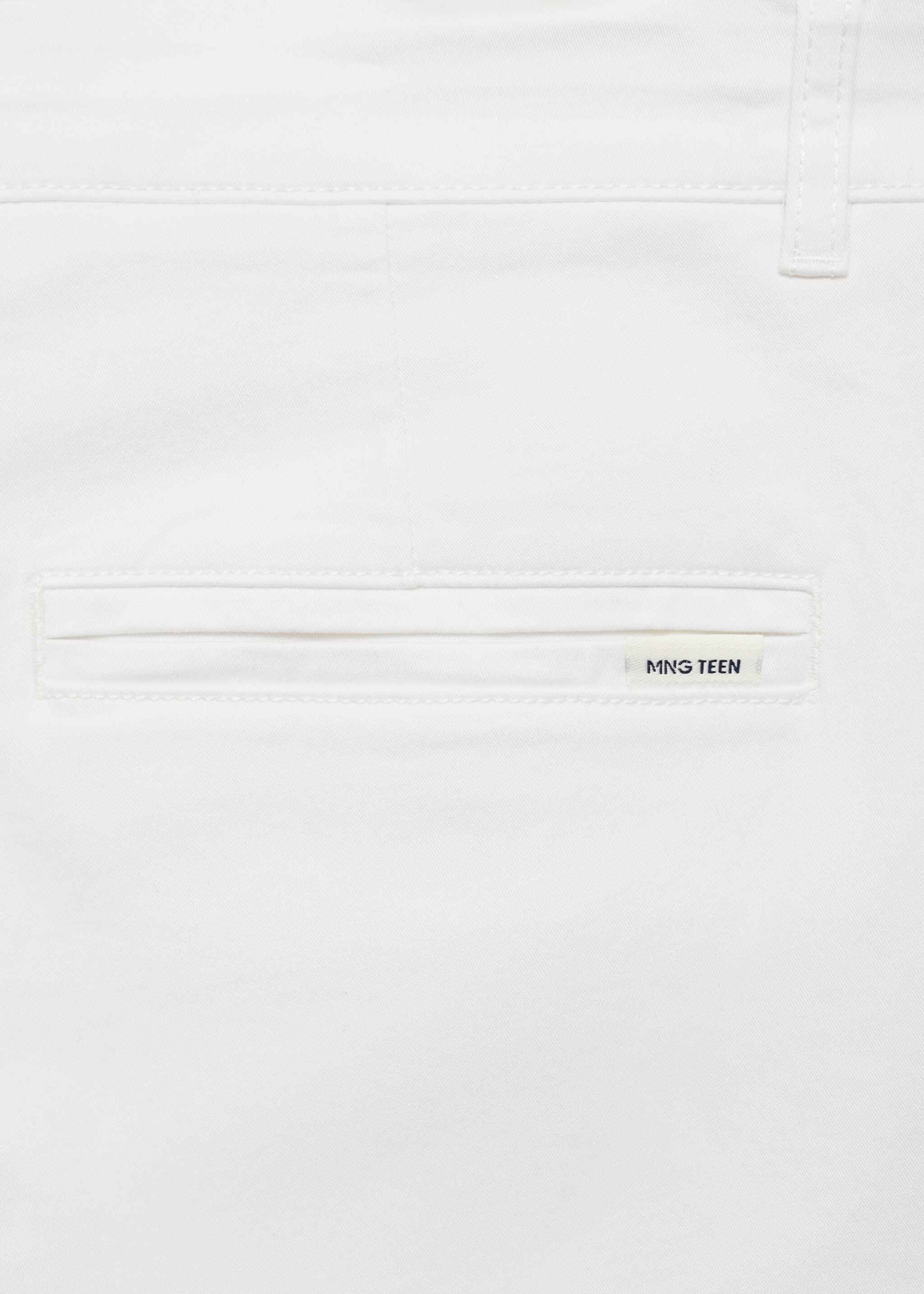 Plain chino trousers - Details of the article 0, White. Ref: 87091052-00.