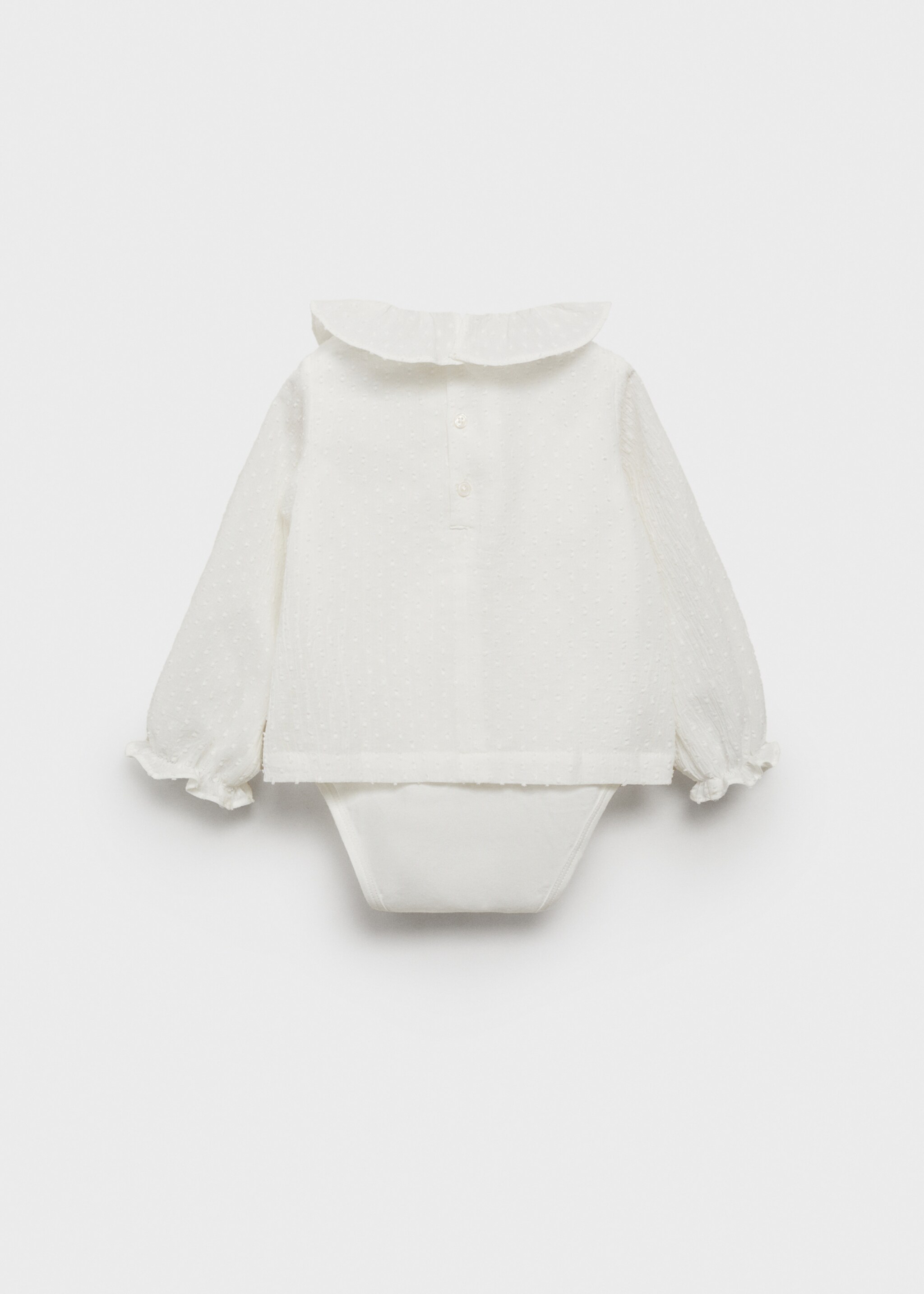 Poplin blouse - Reverse of the article, Off White. Ref: 87091056-00.