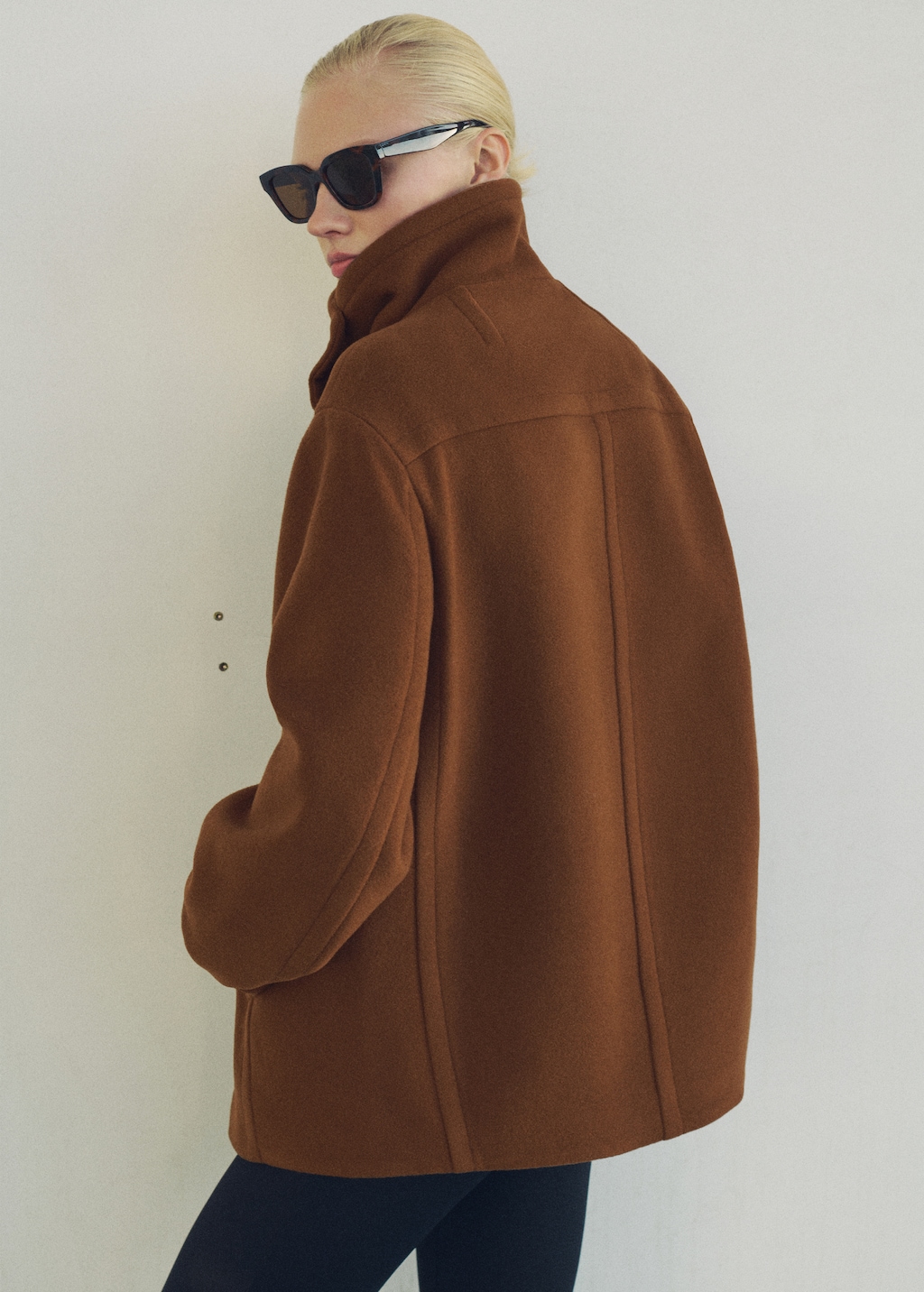 Short double-breasted wool coat - Women | MANGO OUTLET USA