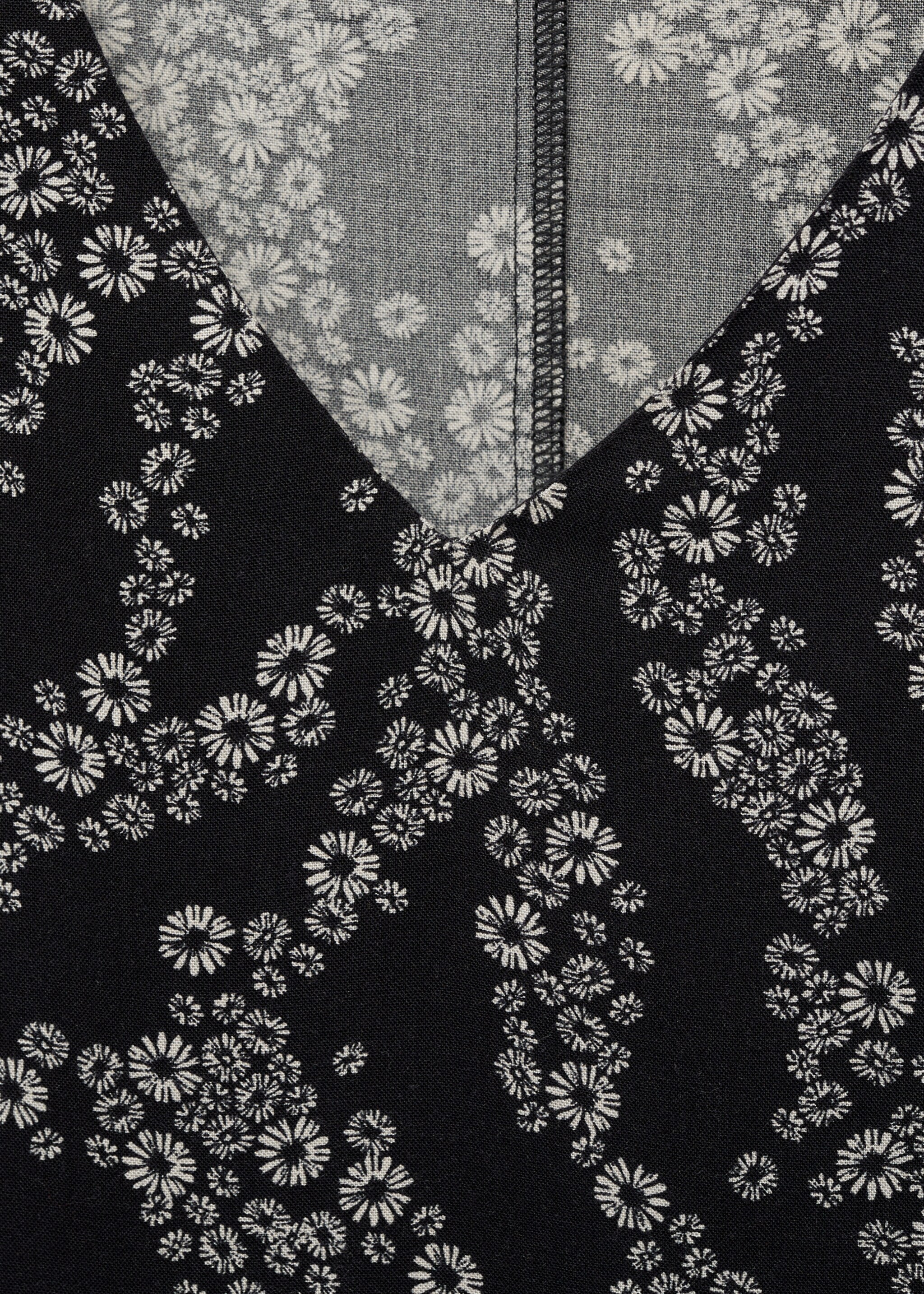 Vestido estampado floral - Pormenor do artigo 8, Preto. Ref: 87091512-00.