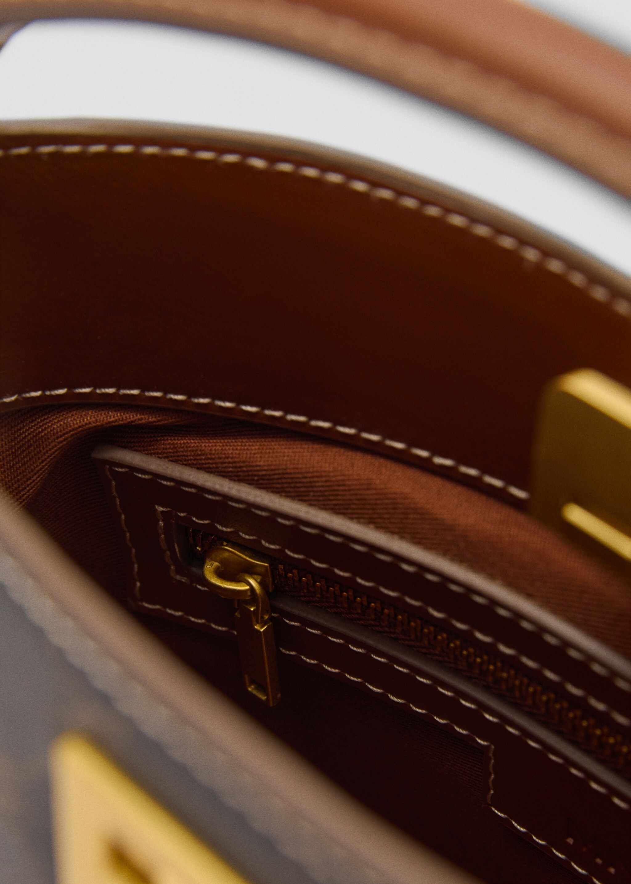 Bolso mini shopper estampado logo - Detalle del artículo 2, Marrón. Ref: 87091515-00.