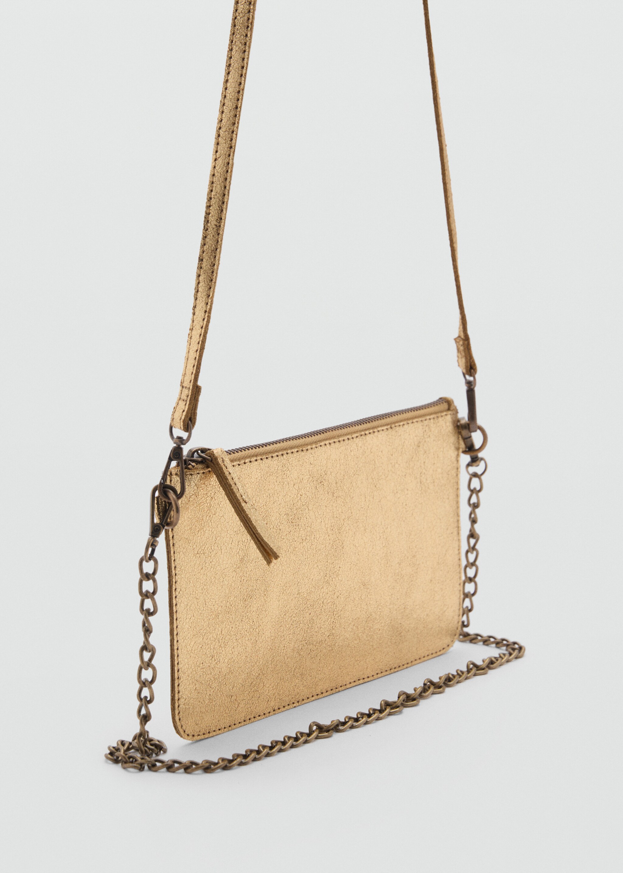Leather metallic bag - Medium plane, Gold. Ref: 87091516-00.
