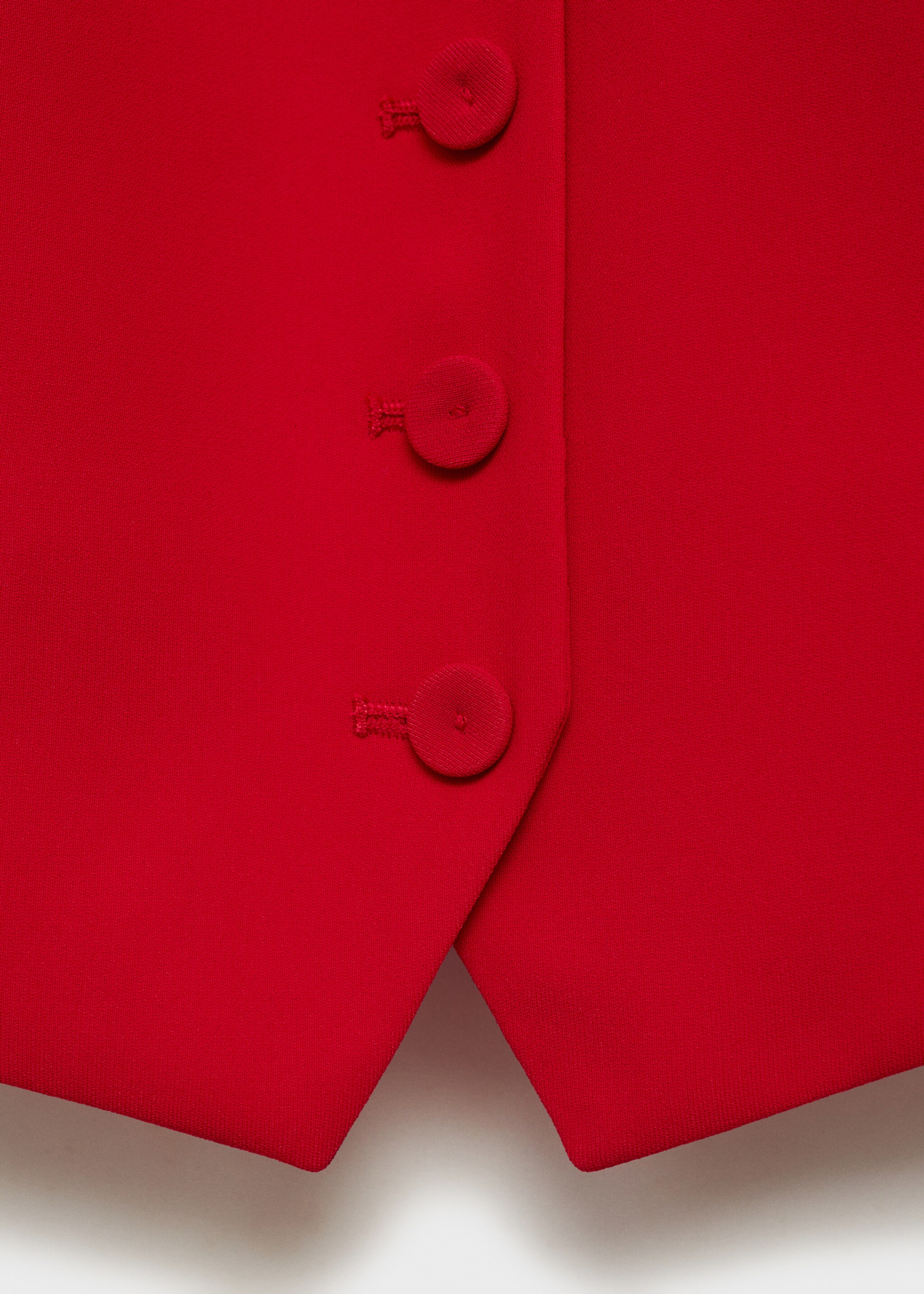 Suit waistcoat with buttons - Details of the article 0, Red. Ref: 87091518-00.