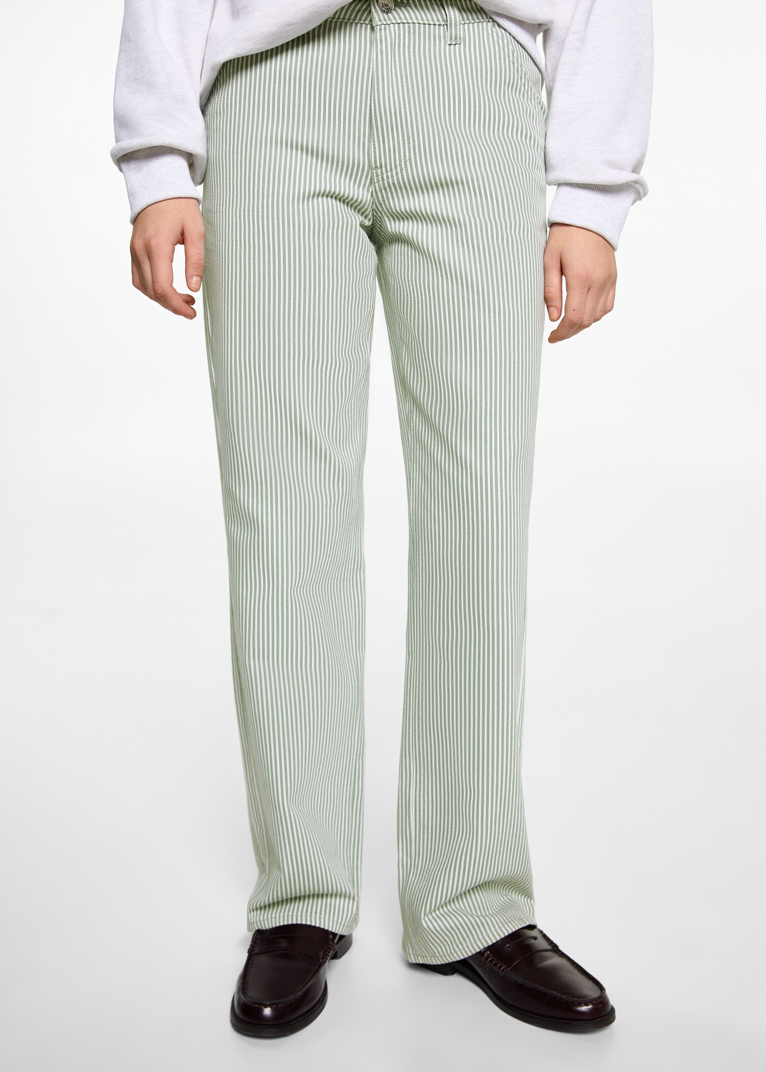 Straight-fit striped jeans - Details of the article 6