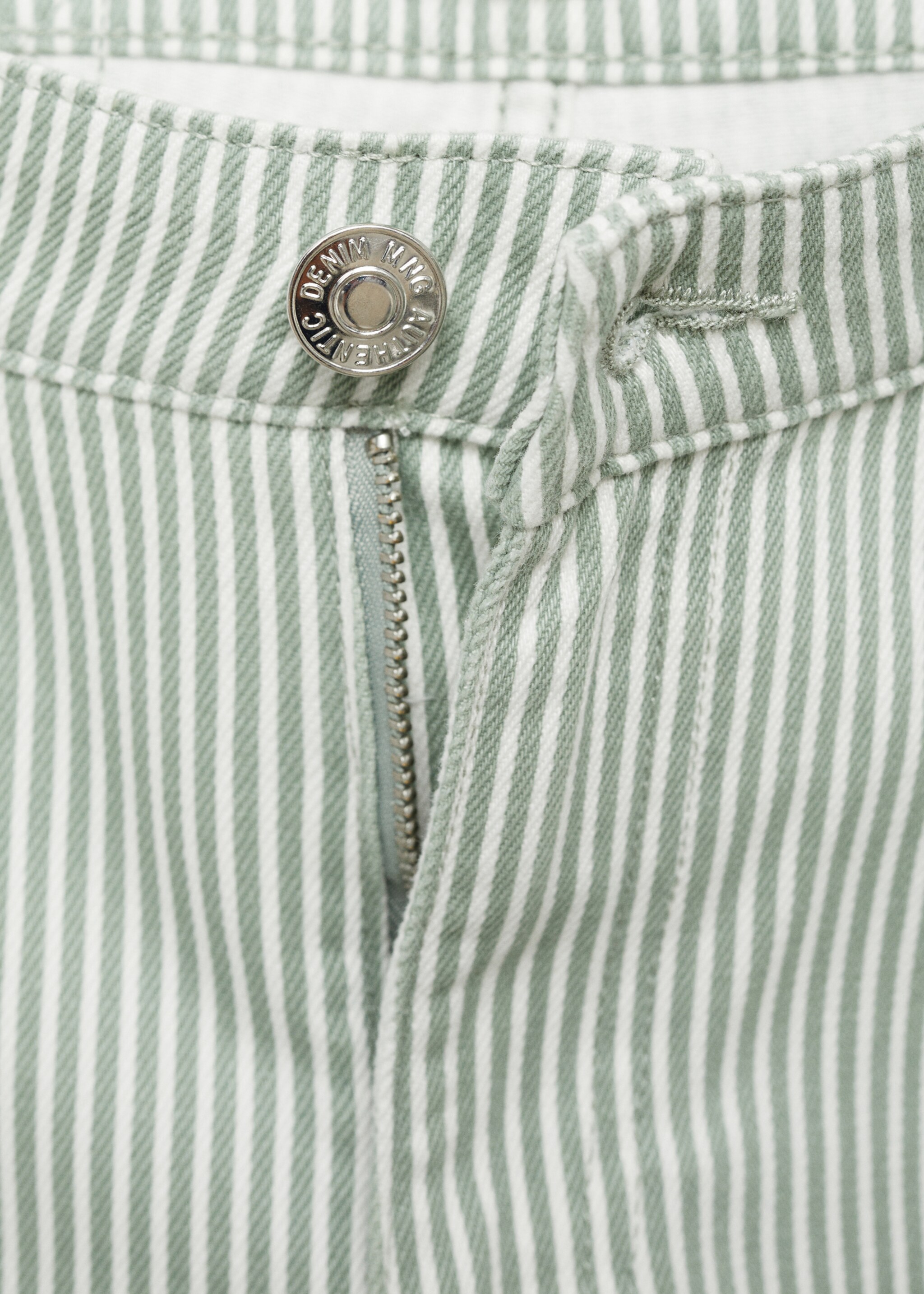 Jean straight-fit à rayures - Détail de l'article 8, Vert pastel. Ref: 87091520-00.