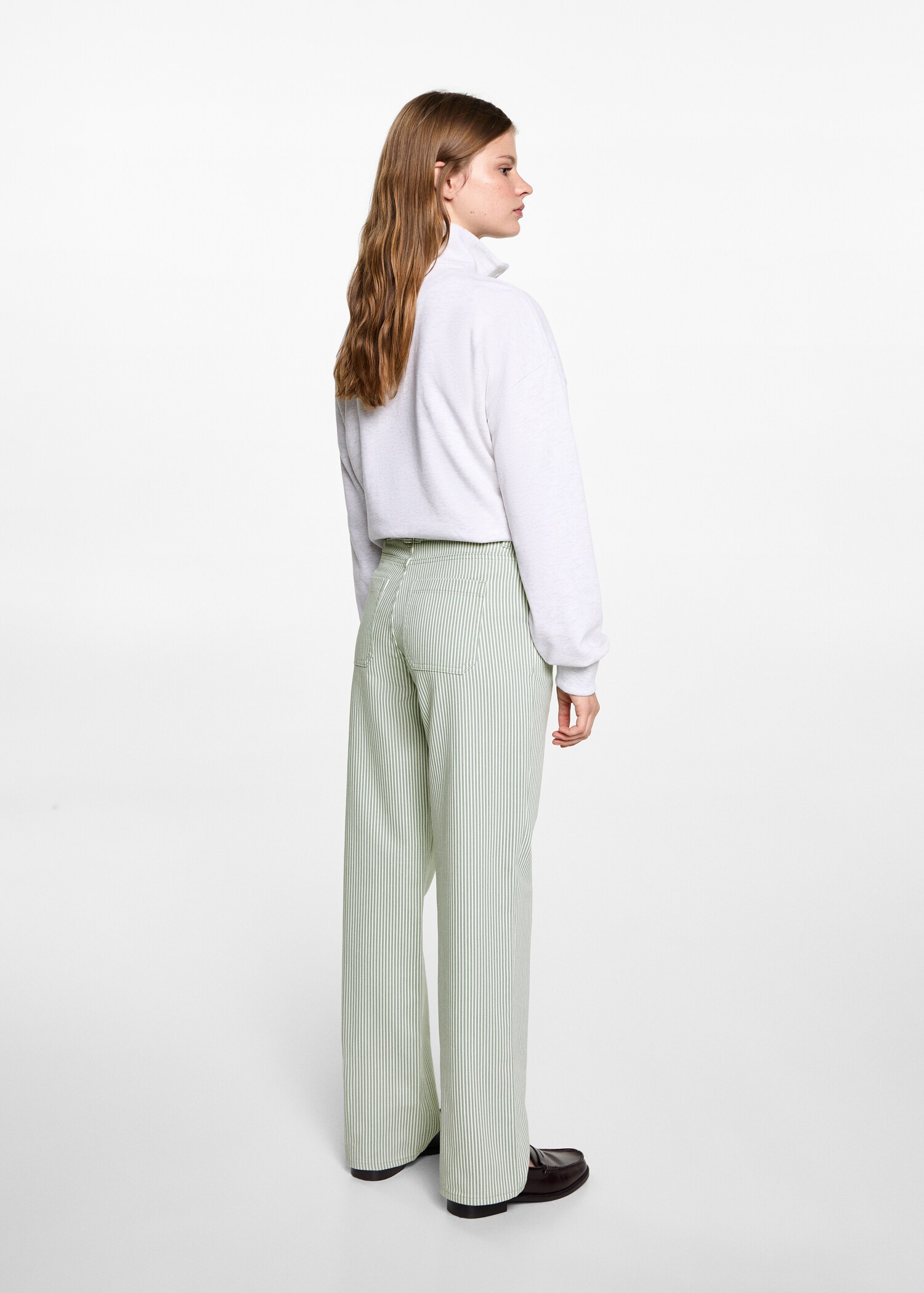 Straight-fit striped jeans - Reverse of the article