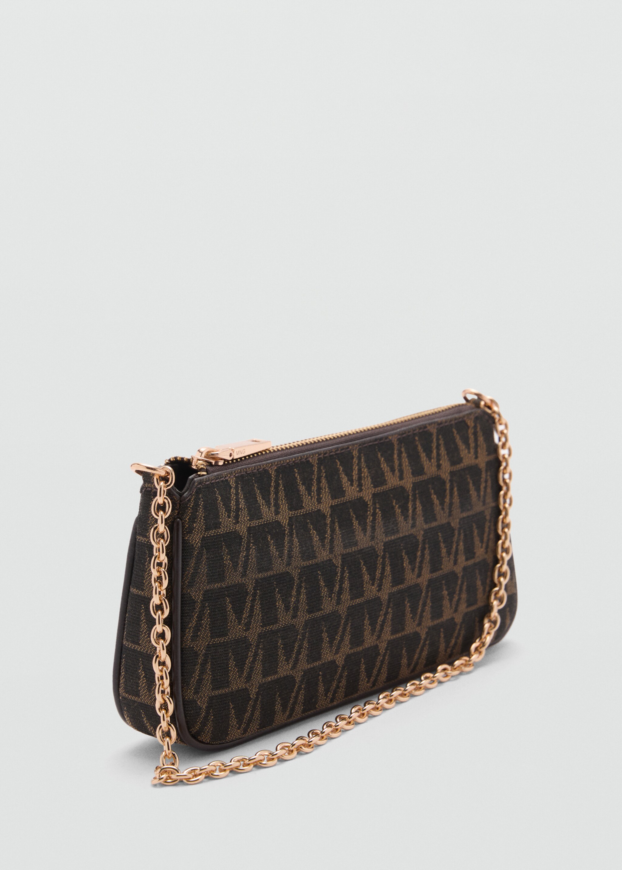 Chain bag with printed logo - Medium plane, Chocolate. Ref: 87092024-00.