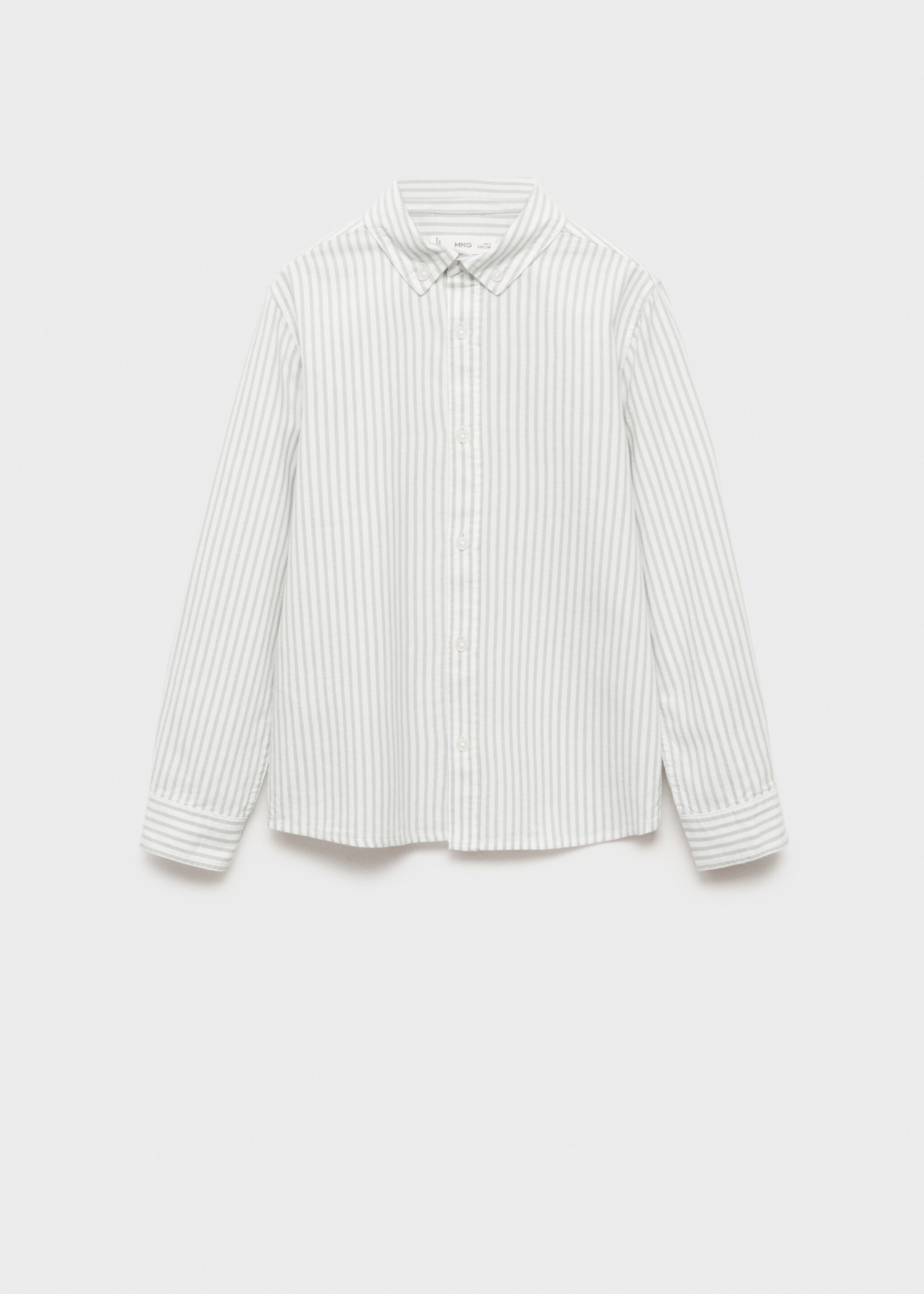 Hemd aus 100 % Baumwolle mit Oxford-Streifen - Artikel ohne Model, Grün. Ref: 87092533-00.