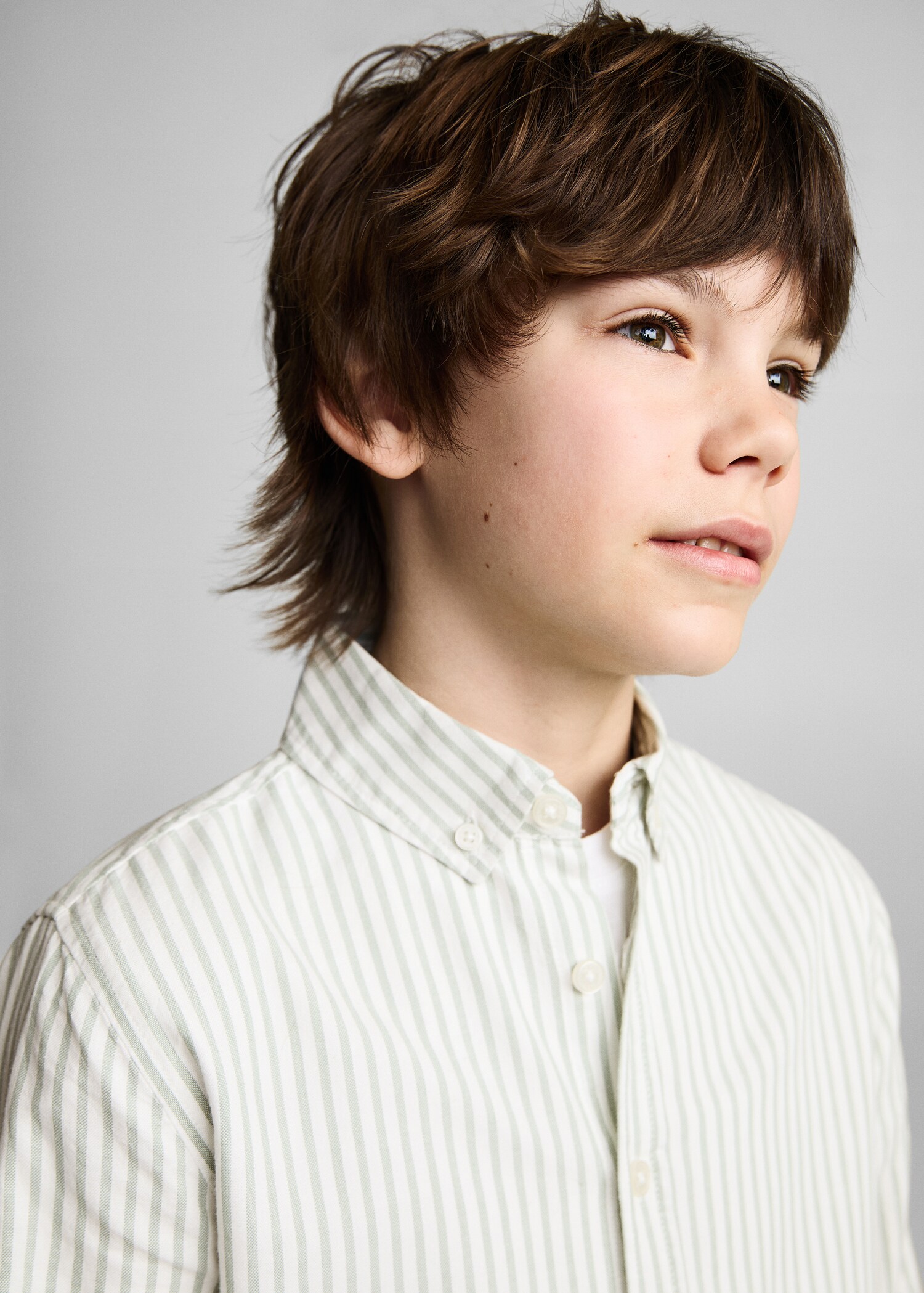 Hemd aus 100 % Baumwolle mit Oxford-Streifen - Detail des Artikels 1