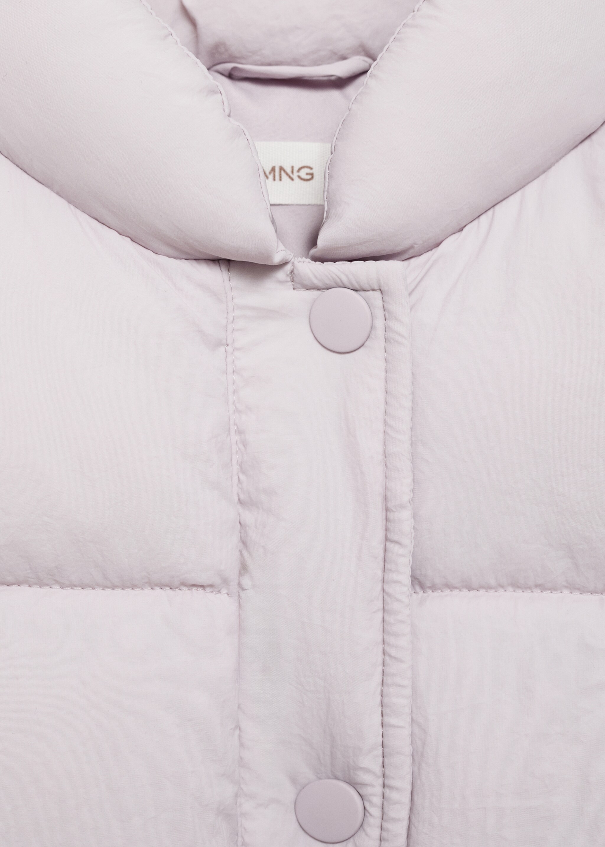 Quiltad väst knappar - Detaljer om artikeln 8, Ljus/ pastell lila. Ref: 87092534-00.