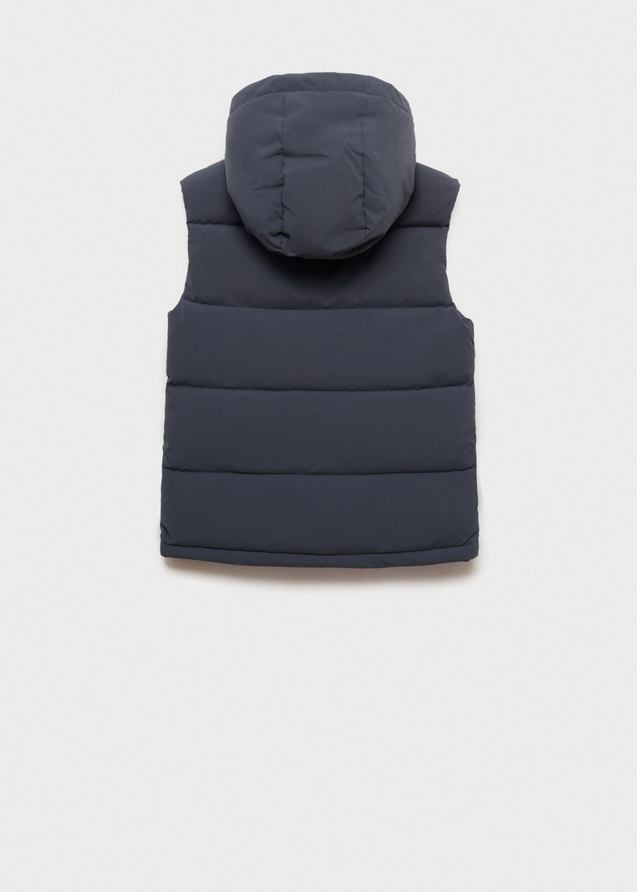 Gilet matelassé à capuche - Verso de l’article, Gris anthracite. Ref: 87092536-00.