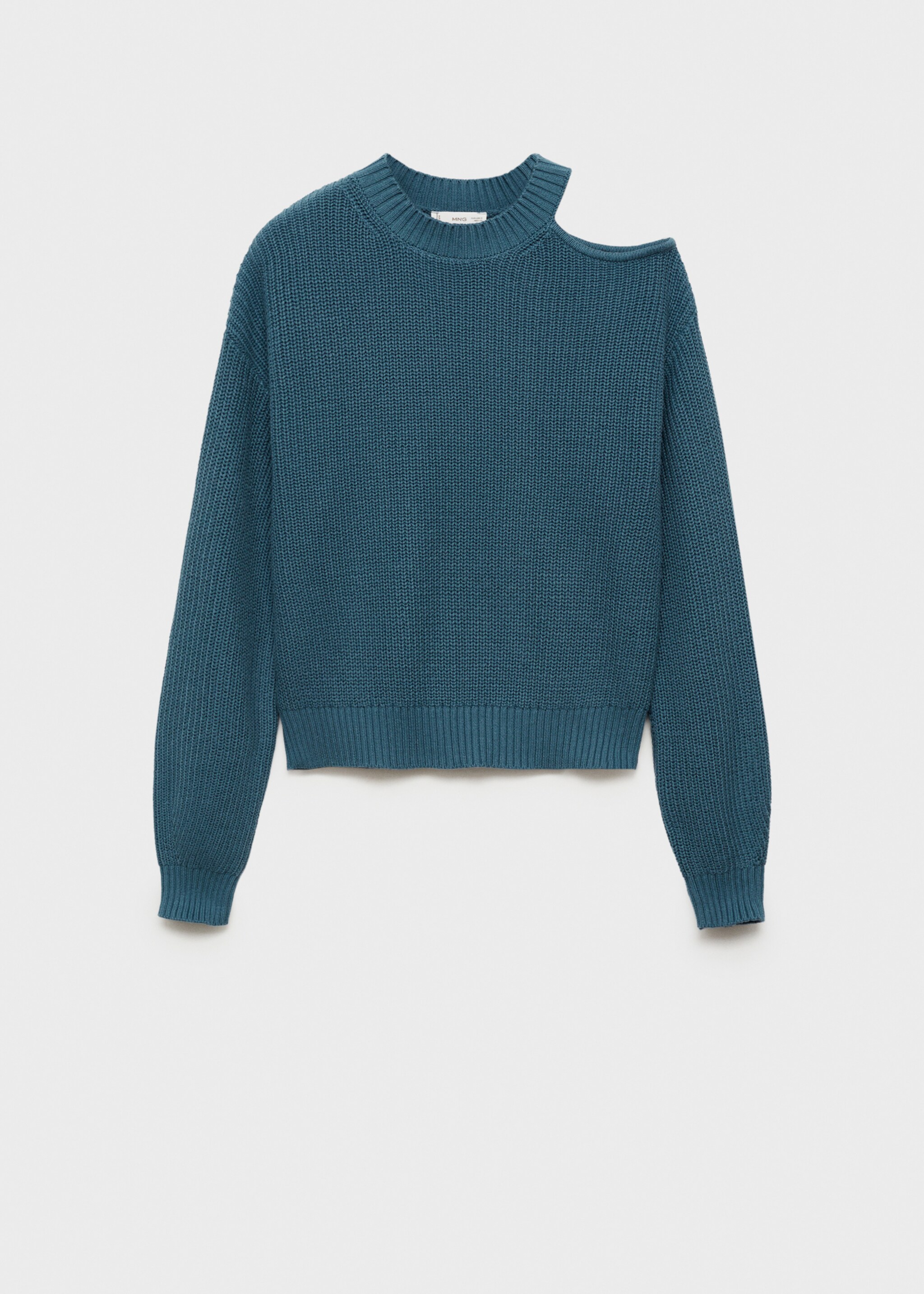 Pull-over asymétrique ouverture épaule - Article sans modèle, Turquoise. Ref: 87092537-00.