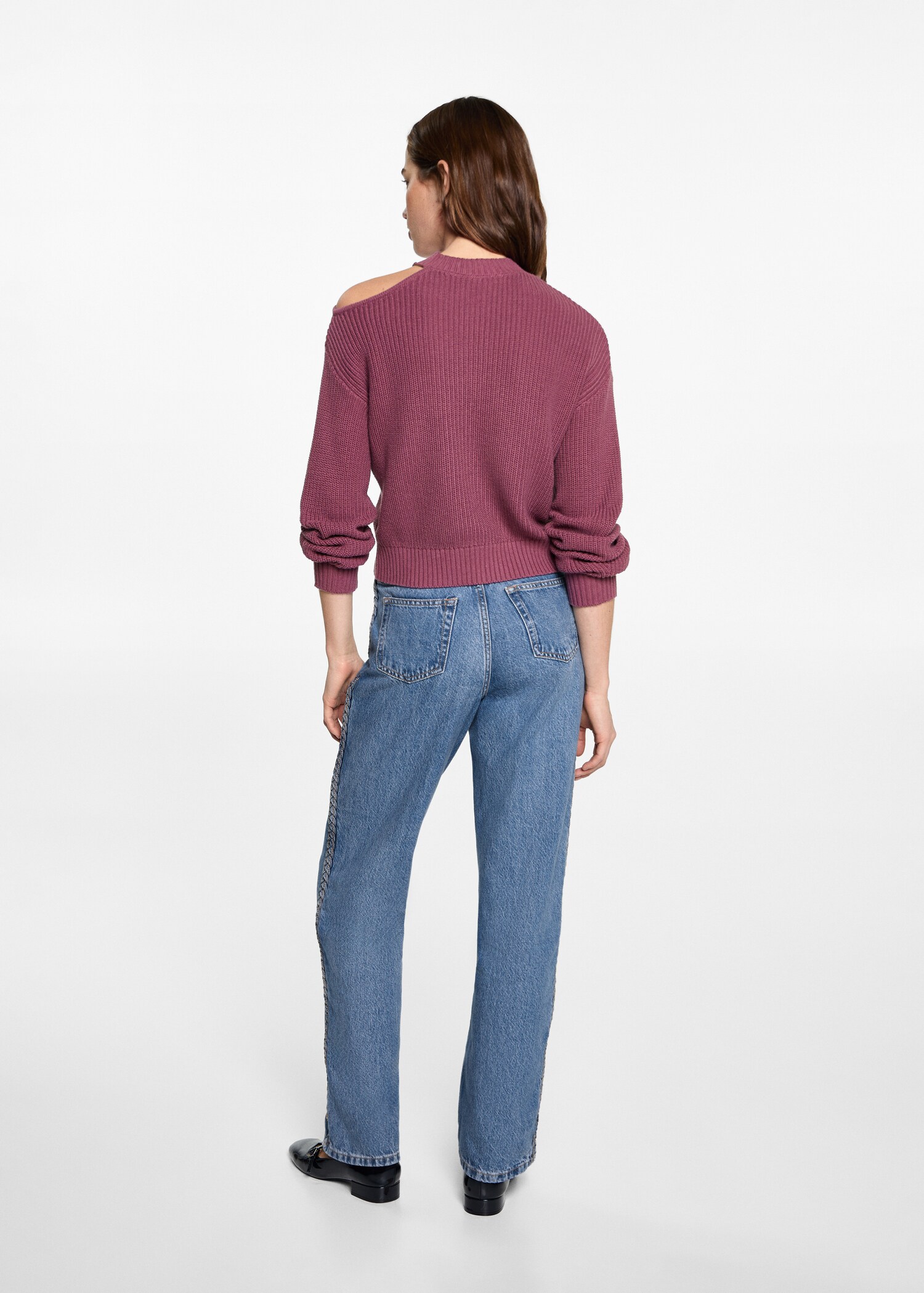 Pull-over asymétrique ouverture épaule - Verso de l’article