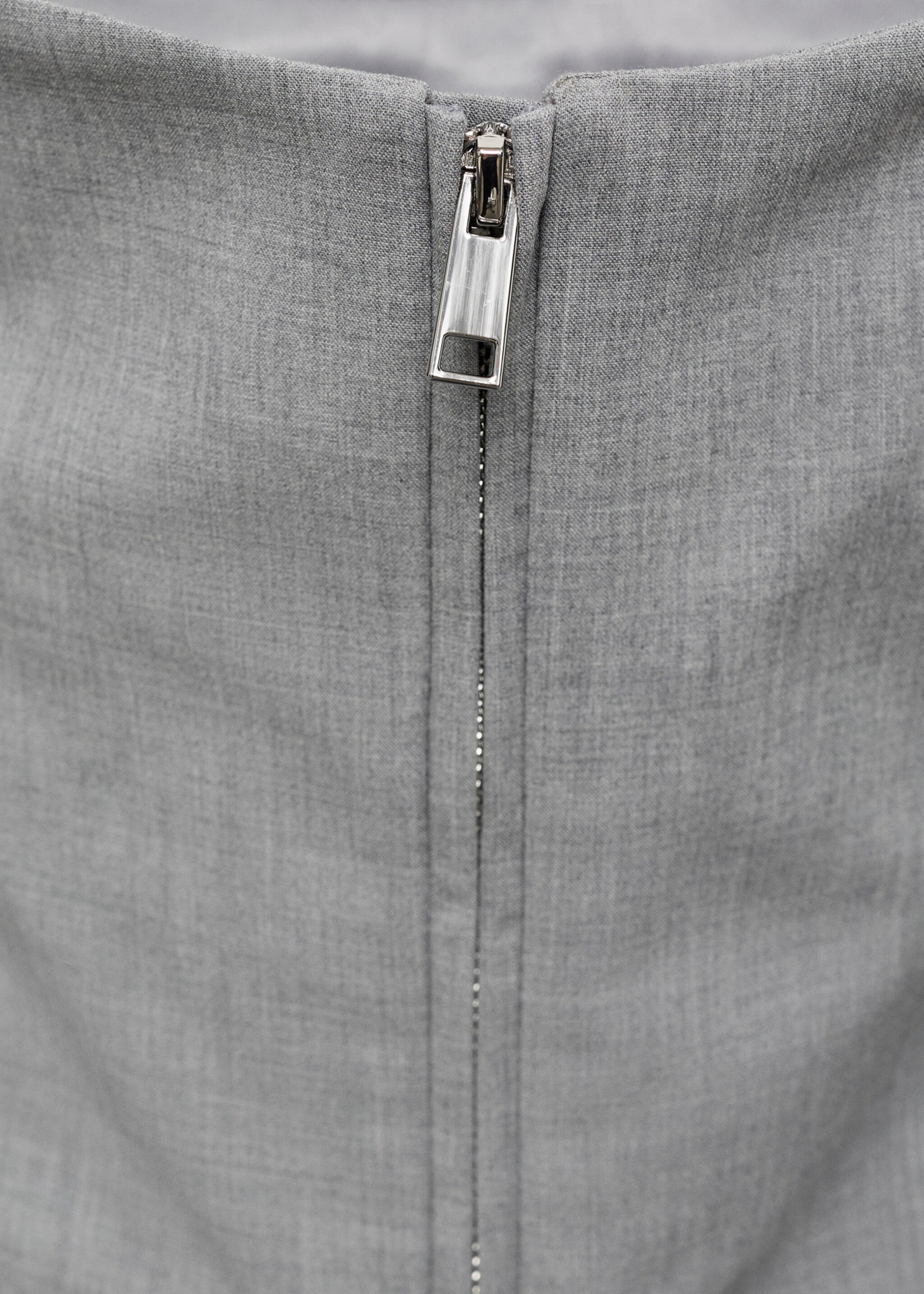 Oversized parka with zip - Details of the article 8, Grey. Ref: 87092538-00.