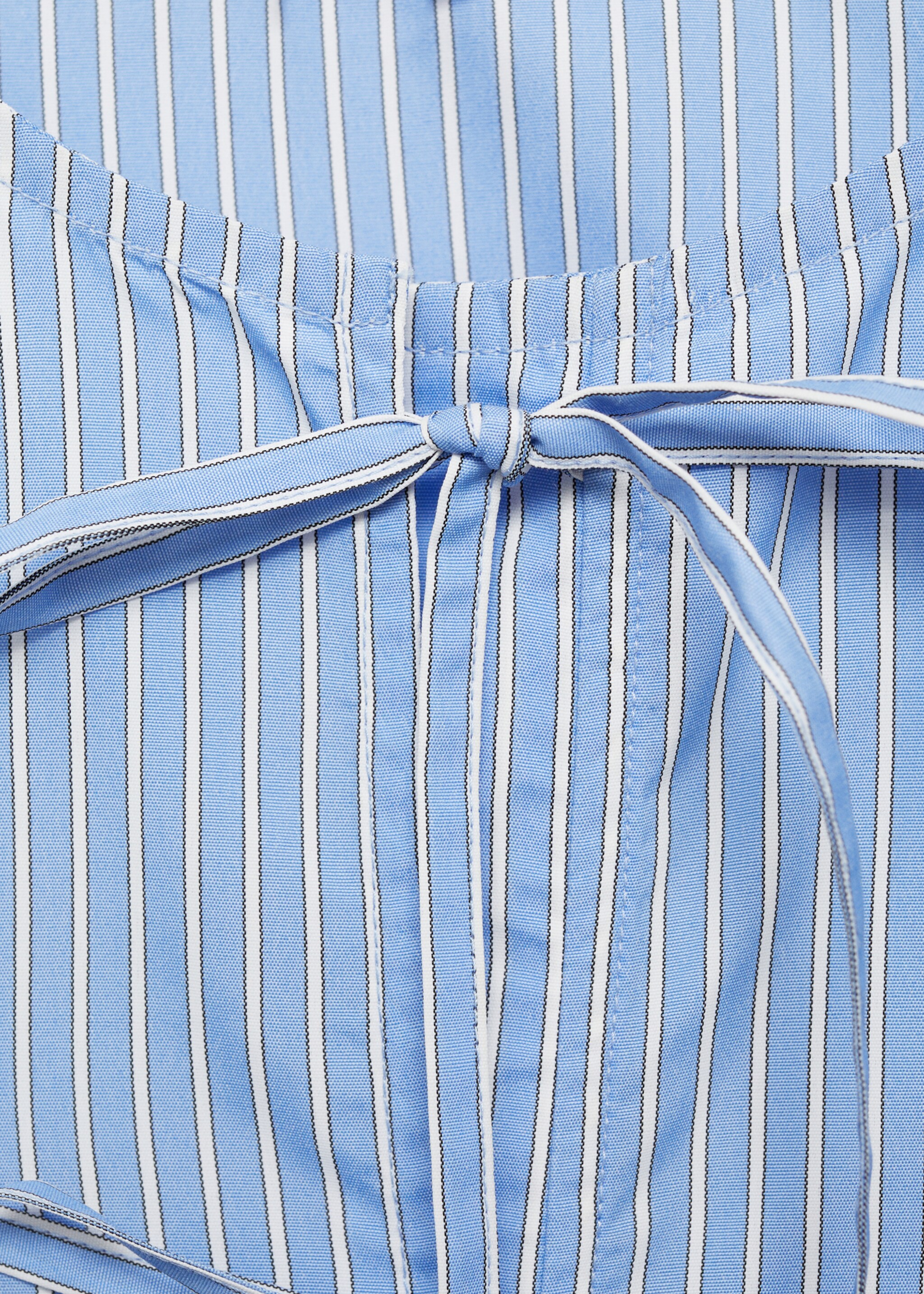 Gestreepte blouse met strikken - Detail van het artikel 8, Blauw. Ref: 87092539-00.