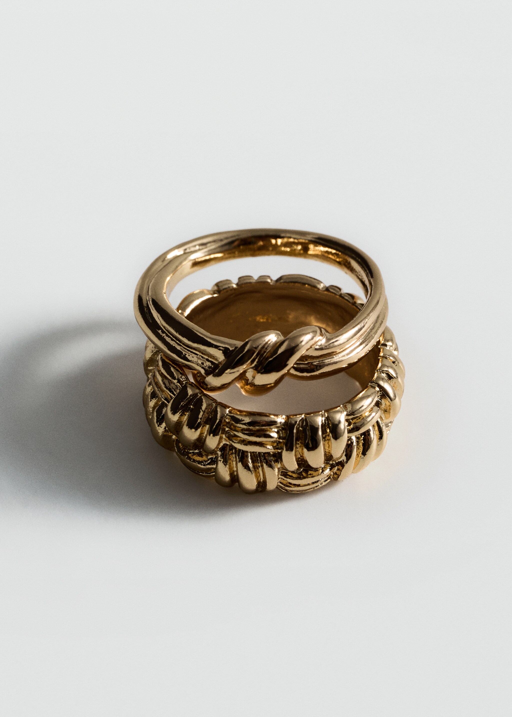 Set of combination rings - Medium plane, Gold. Ref: 87092542-00.