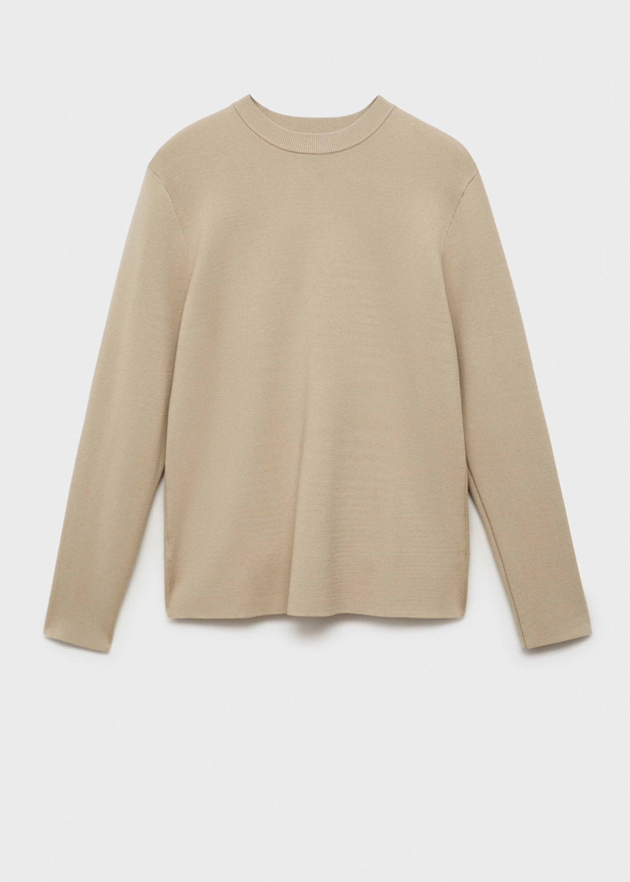 Medium-knit regular-fit sweater - Article without model, Beige. Ref: 87092889-00.