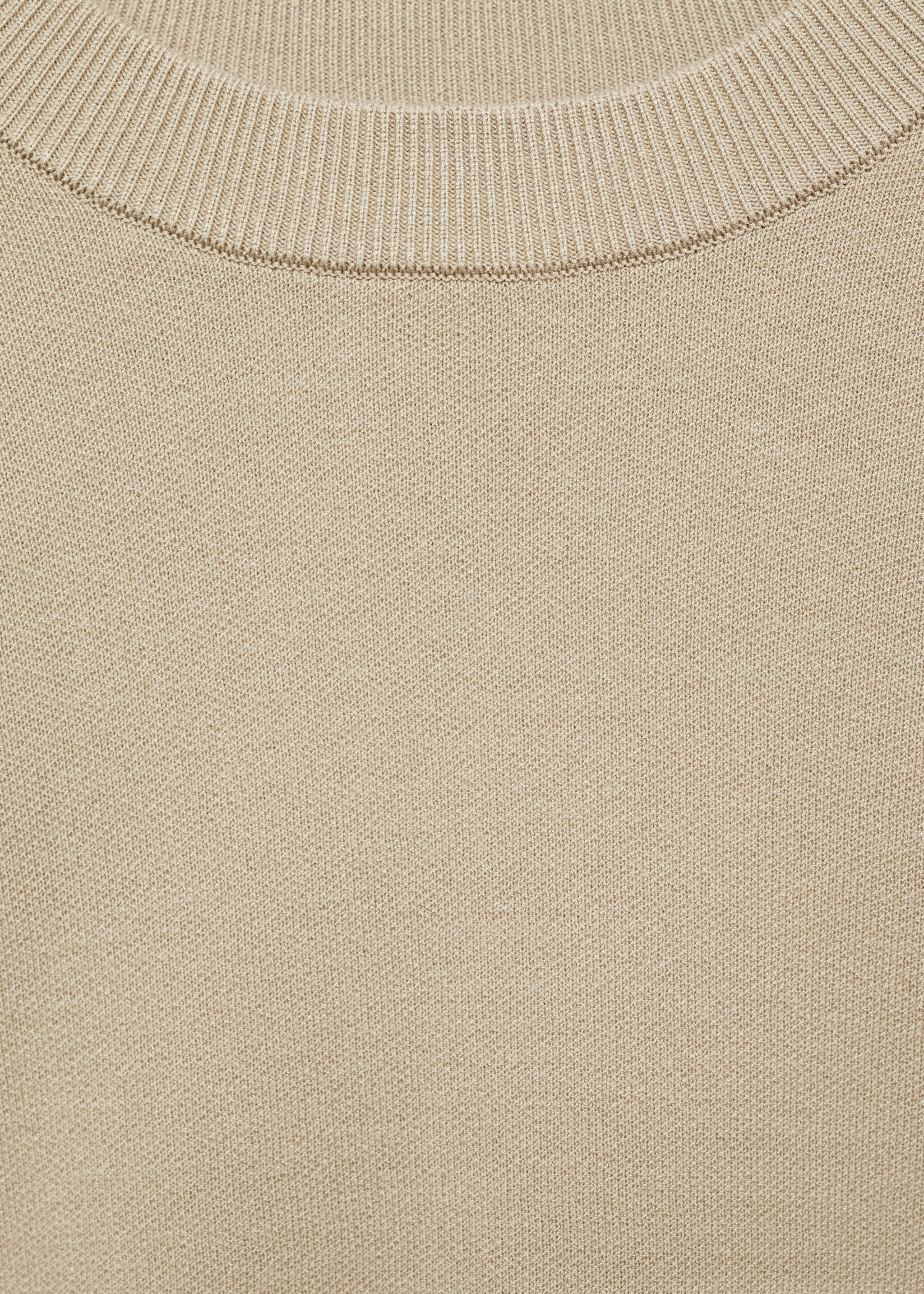 Medium-knit regular-fit sweater - Details of the article 8, Beige. Ref: 87092889-00.