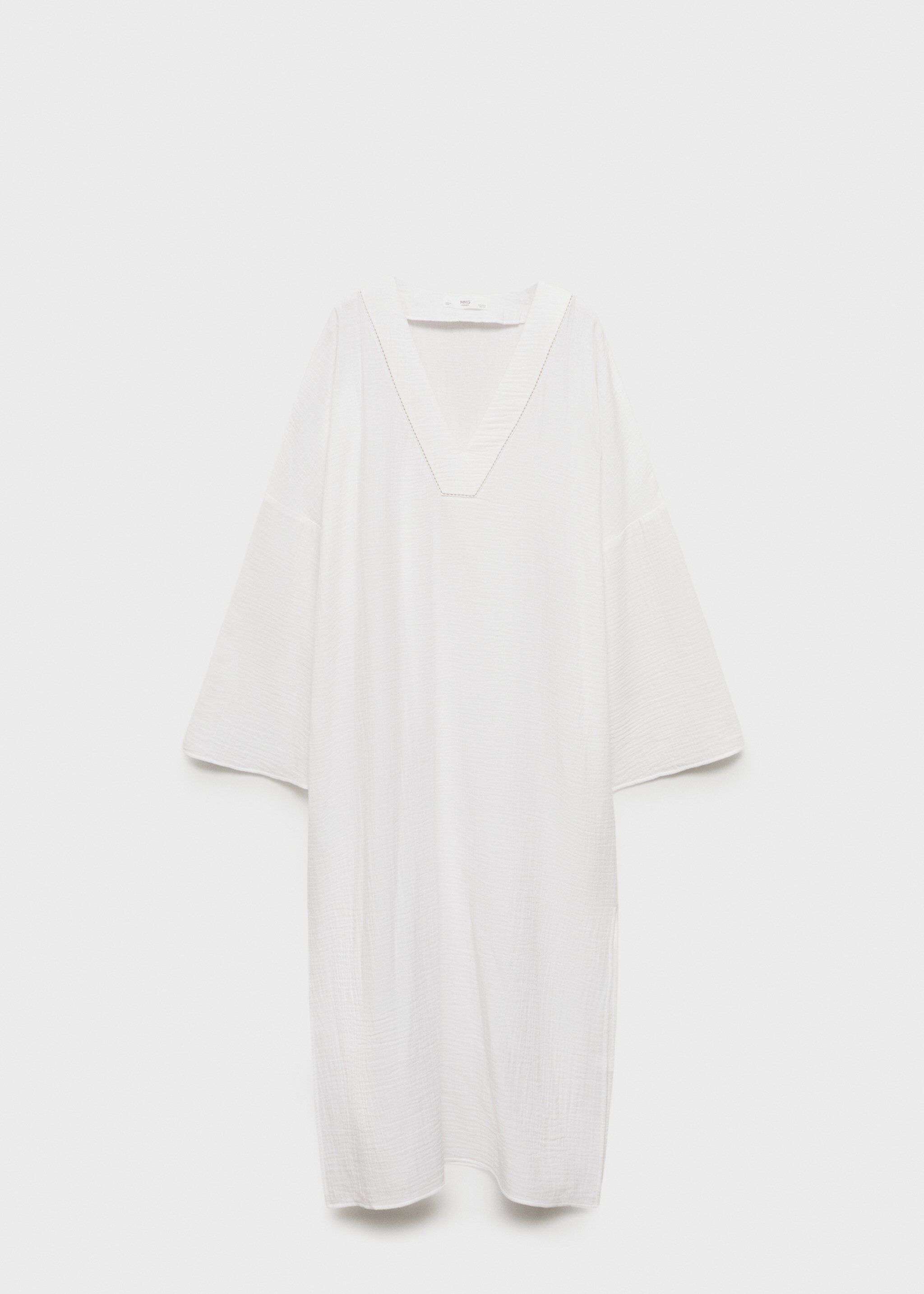 Oversized pyjama caftan - Article without model, White. Ref: 87092891-00.