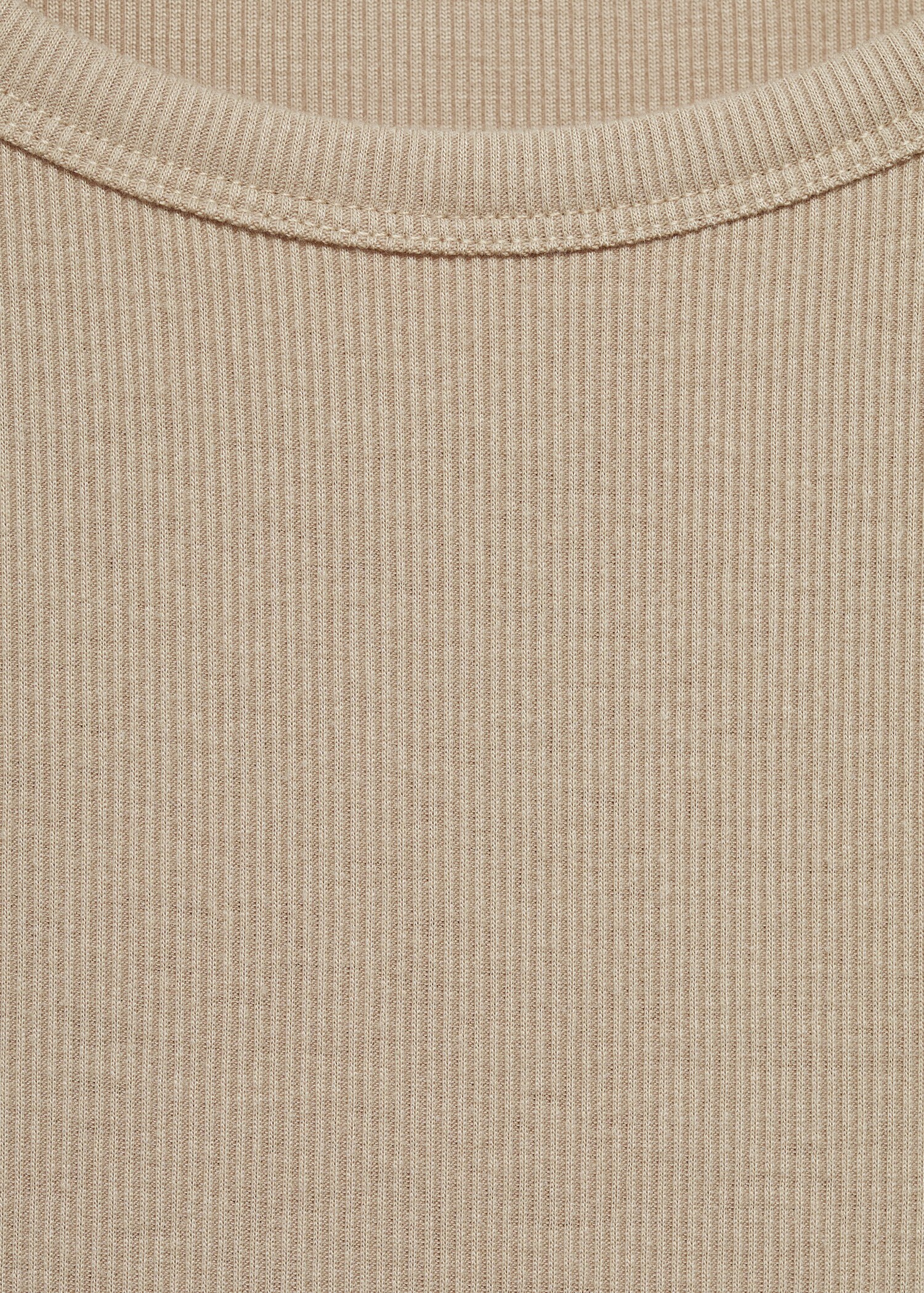Geribd gebreid T-shirt met ronde hals - Detail van het artikel 8
