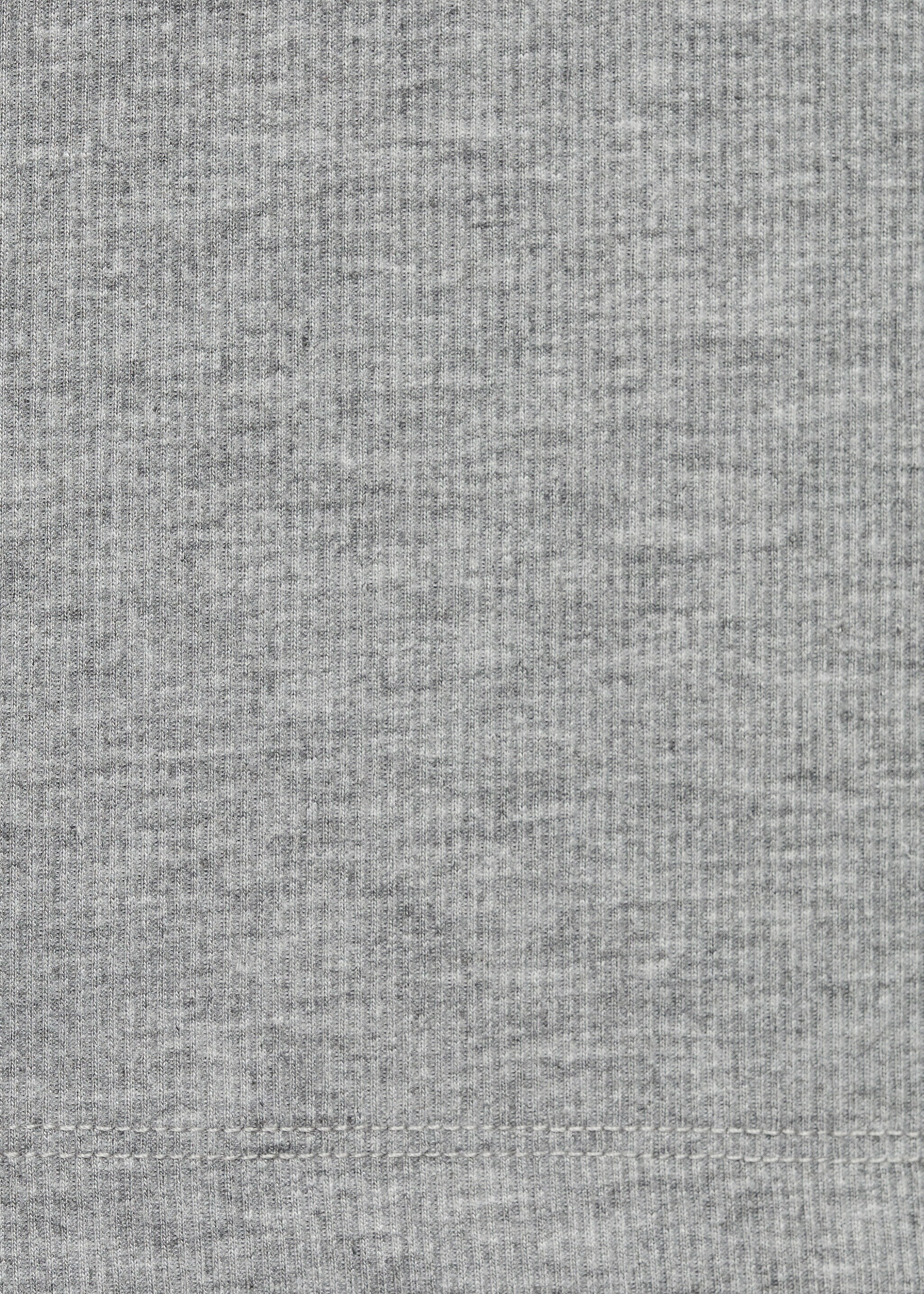 Rib-knit round-neck t-shirt - Details of the article 0, Grey. Ref: 87092893-00.