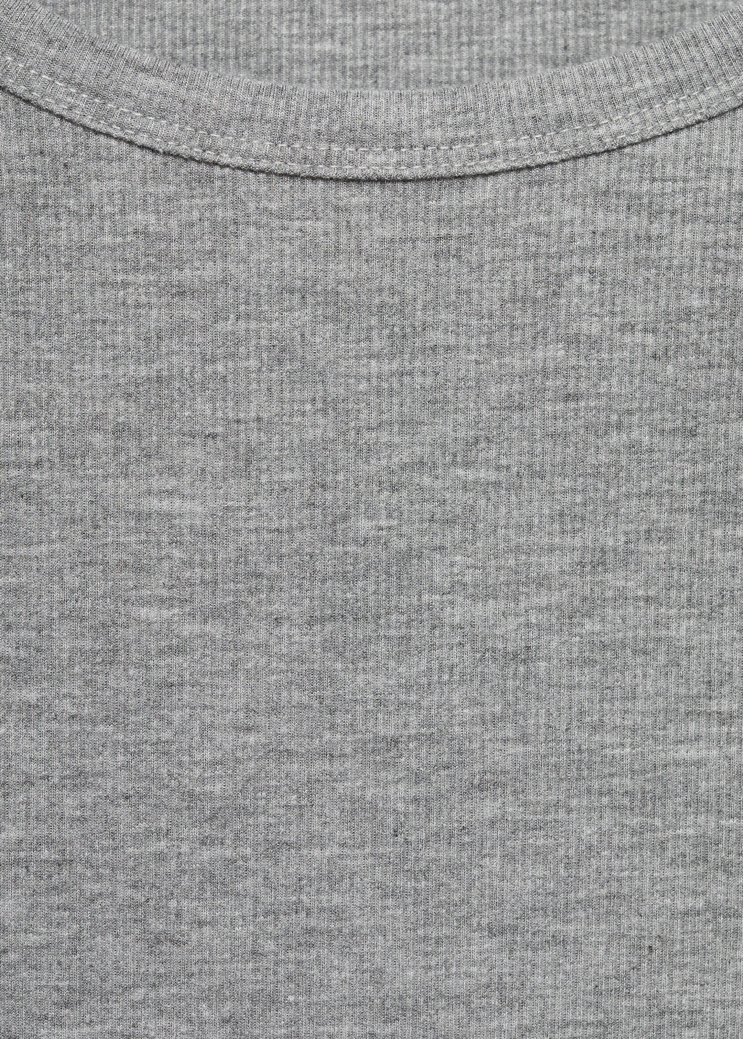 Geribd gebreid T-shirt met ronde hals - Detail van het artikel 8