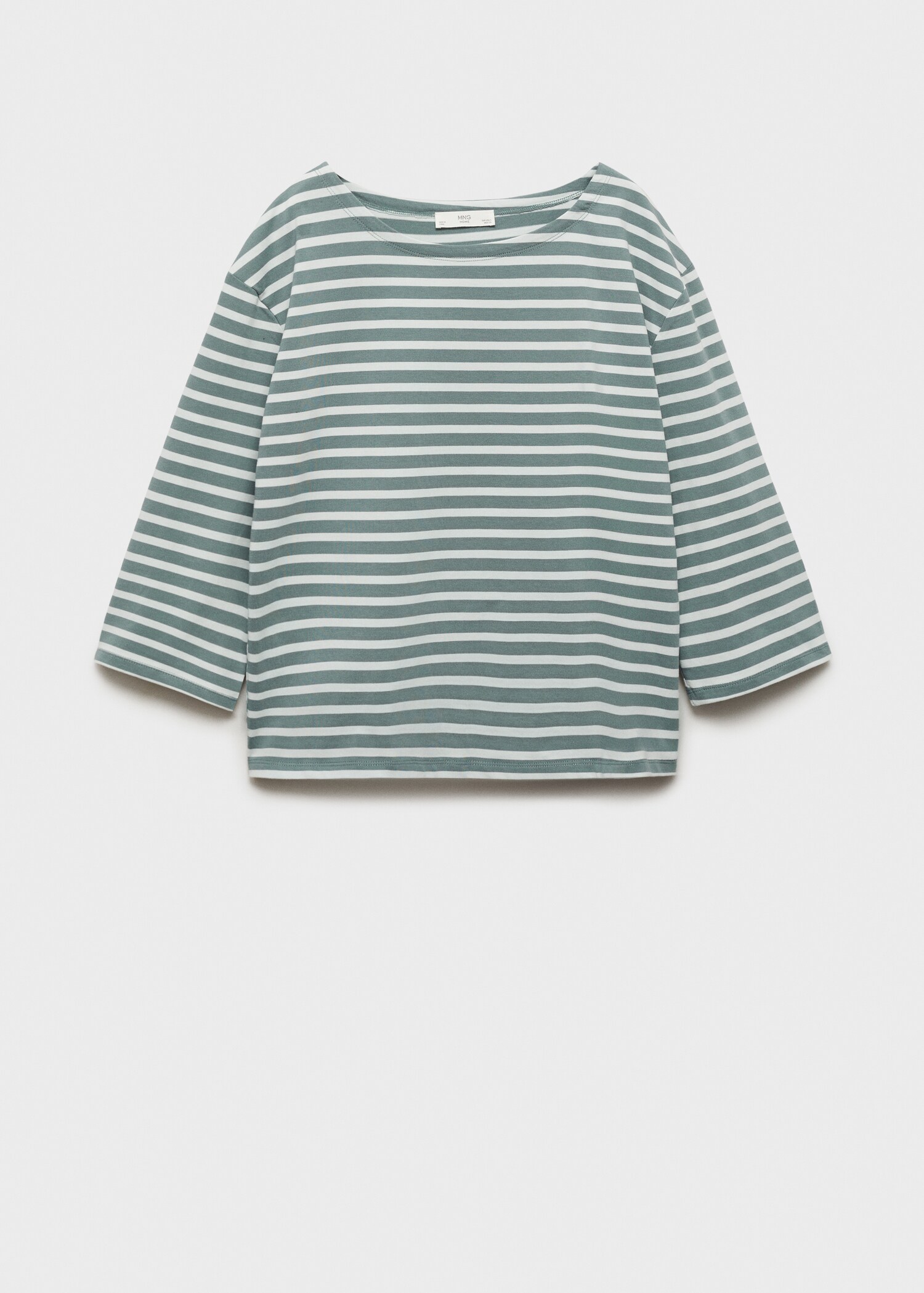 Woven cotton striped t-shirt - Article without model
