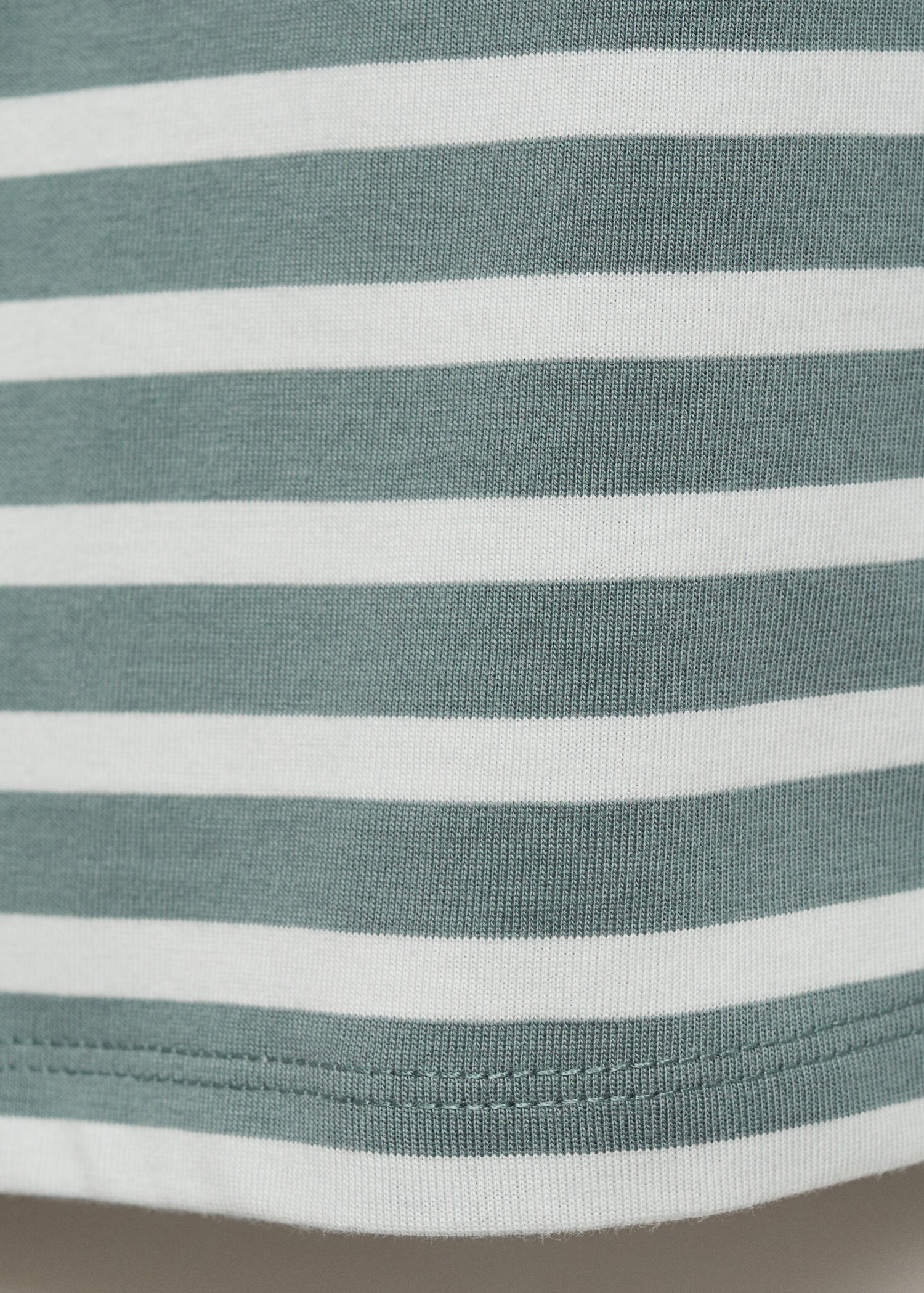 Woven cotton striped t-shirt - Details of the article 0