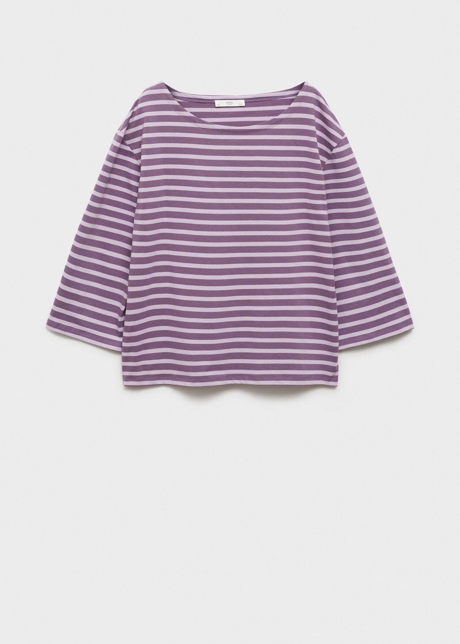 Woven cotton striped t-shirt - Article without model