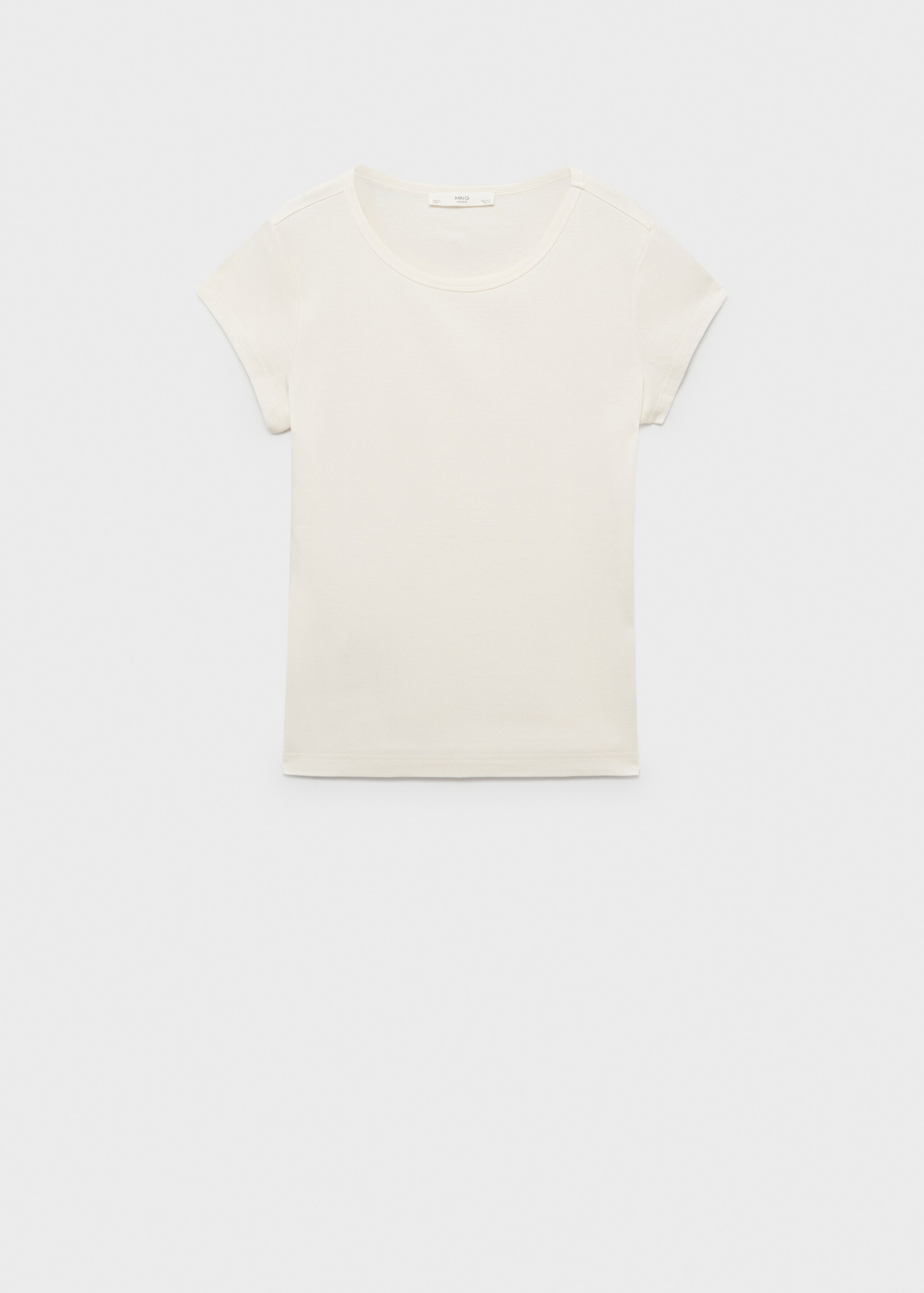 T-shirt 100 % coton manches courtes - Article sans modèle, Écru. Ref: 87092898-00.