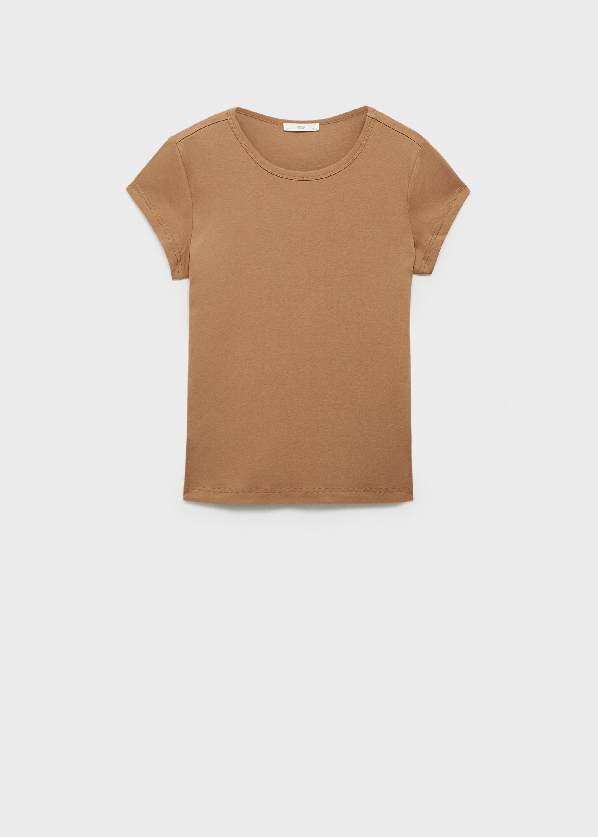 T-shirt 100 % coton manches courtes - Article sans modèle, Moutarde. Ref: 87092898-00.