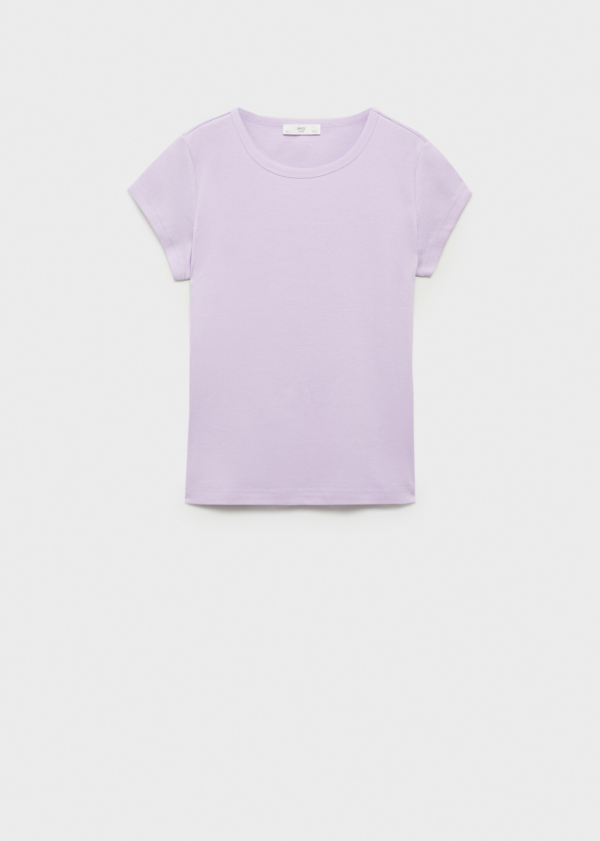 T-shirt 100 % coton manches courtes - Article sans modèle, Lilas. Ref: 87092898-00.