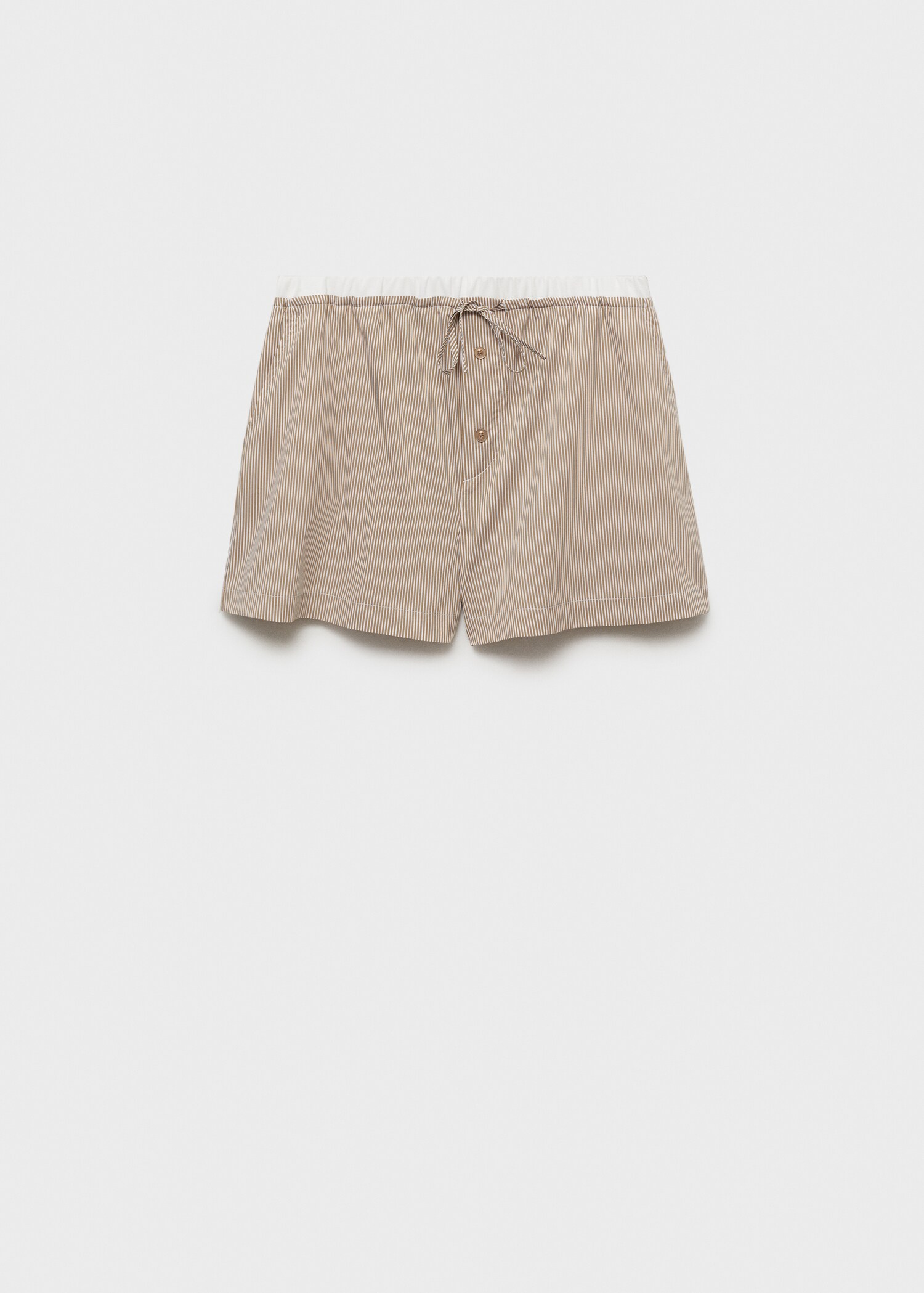 Short pyjama à rayures détail élastique - Article sans modèle