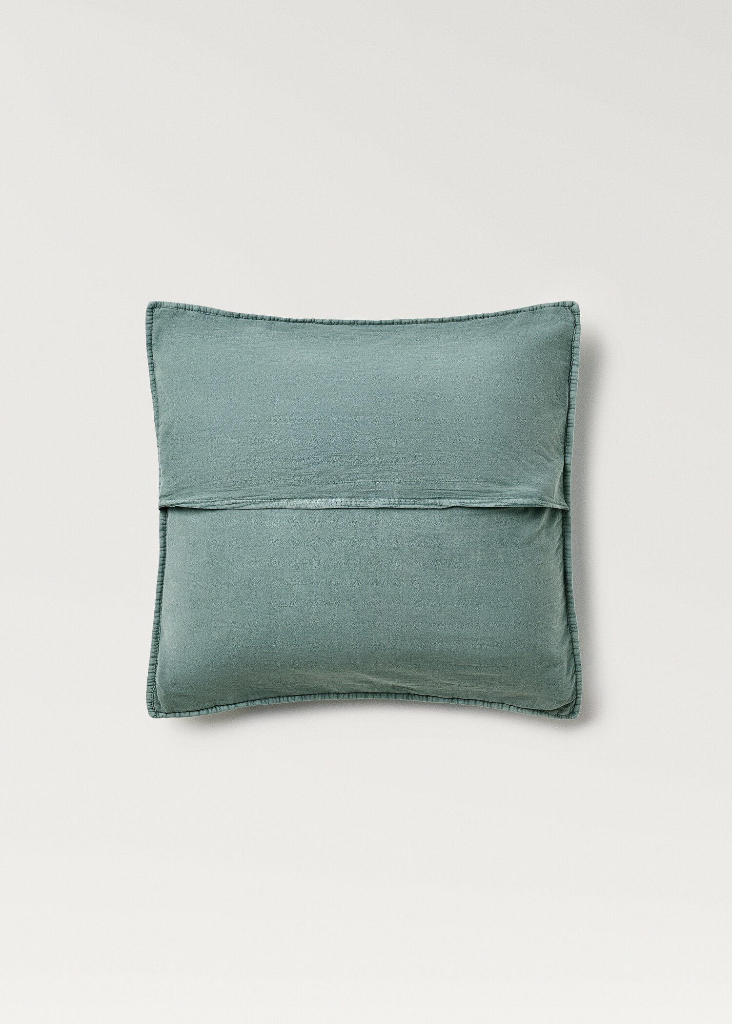 Garment-dyed cotton cushion cover with checks 50x50 cm - Details of the article 1