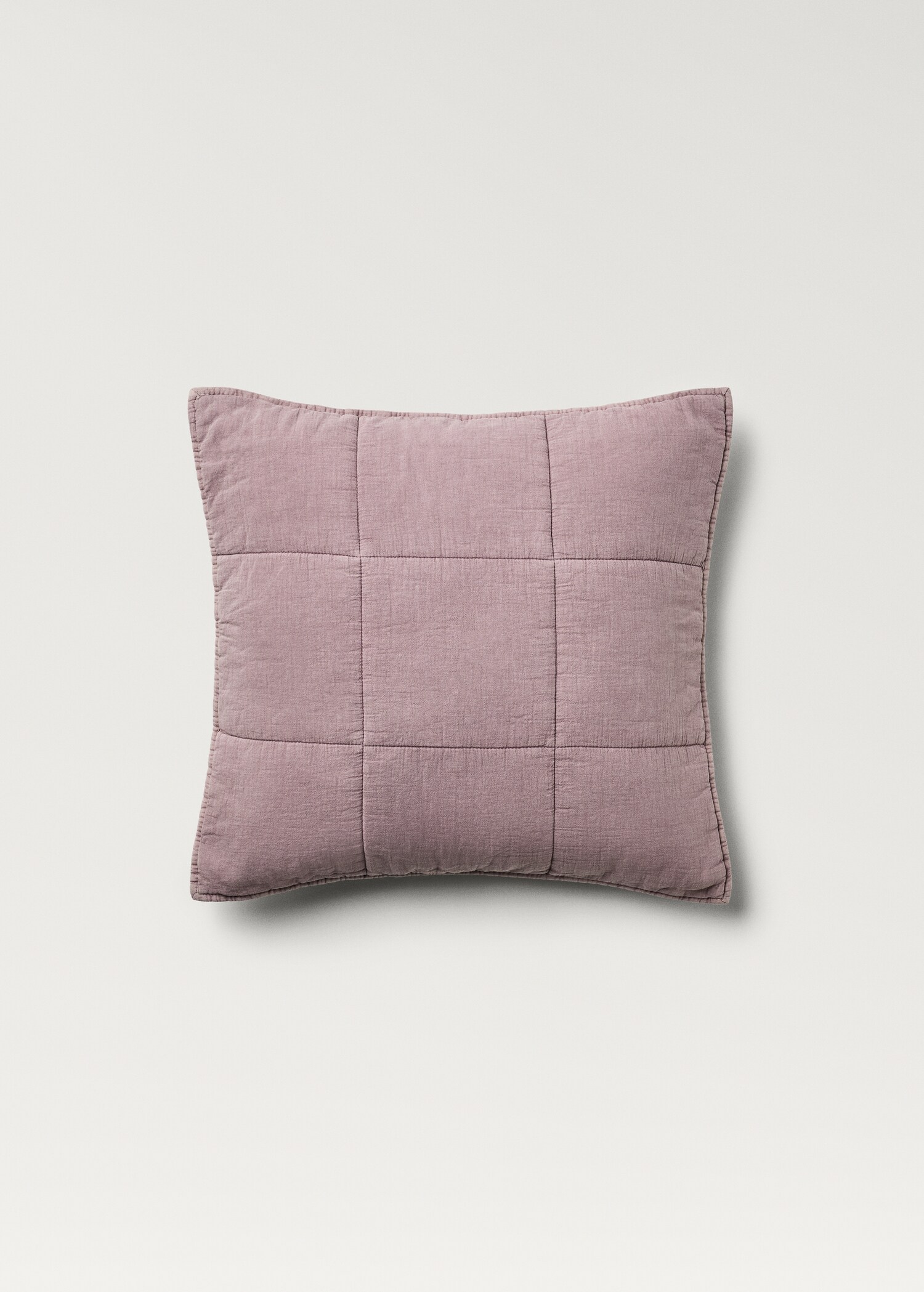 Garment-dyed cotton cushion cover with checks 50x50 cm - Article without model