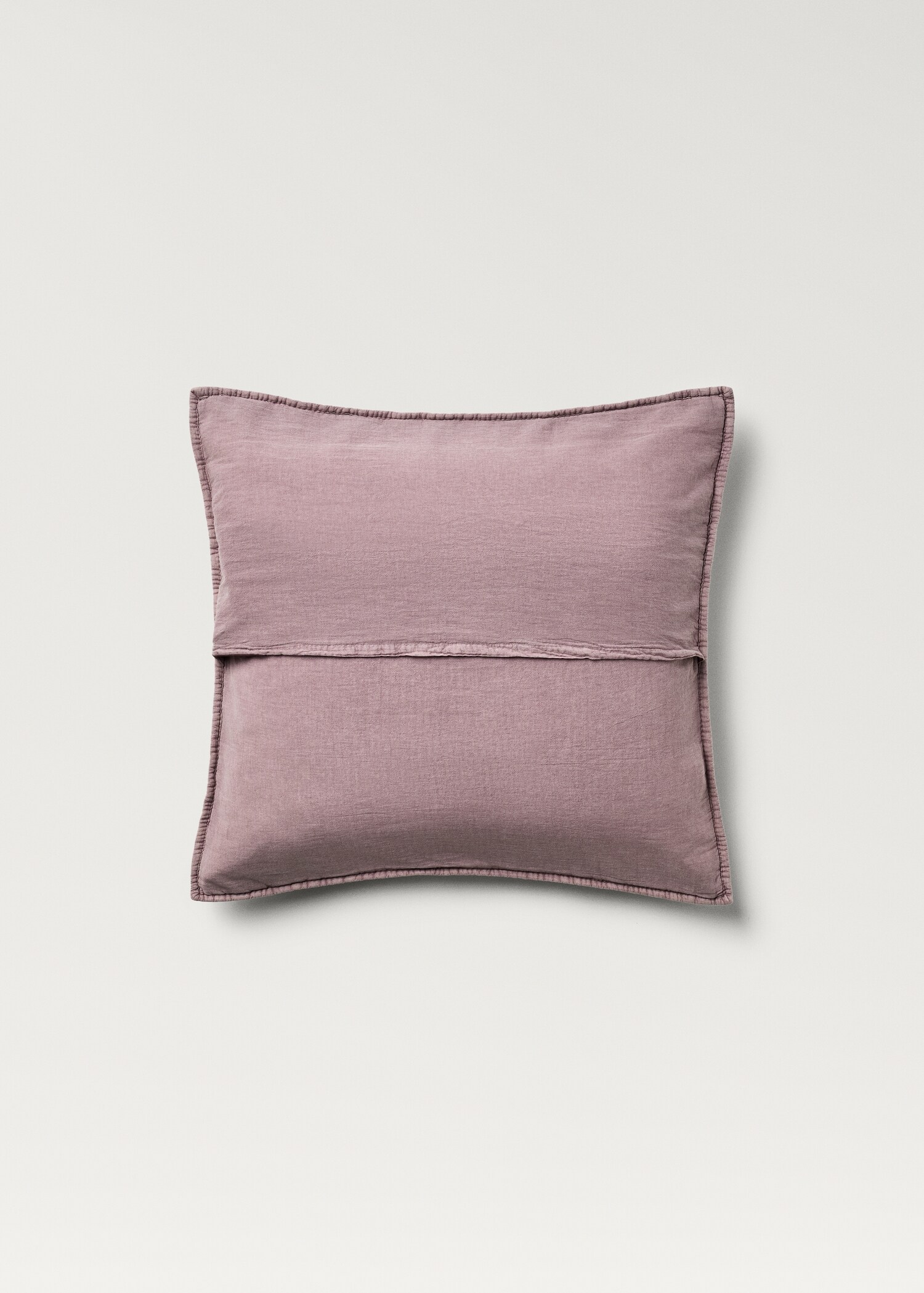 Garment-dyed cotton cushion cover with checks 50x50 cm - Details of the article 1