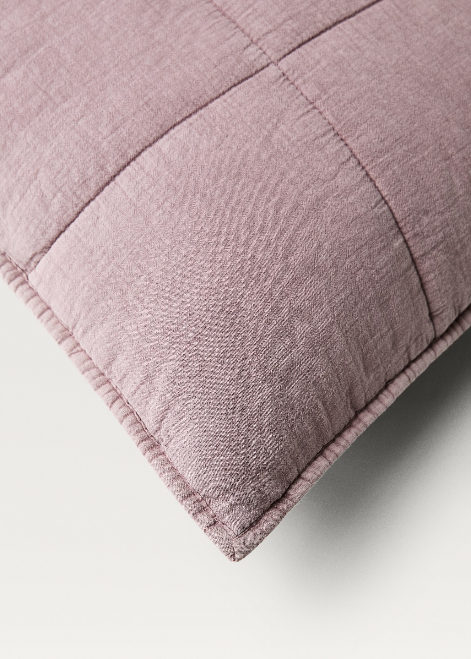 Garment-dyed cotton cushion cover with checks 50x50 cm - Details of the article 2