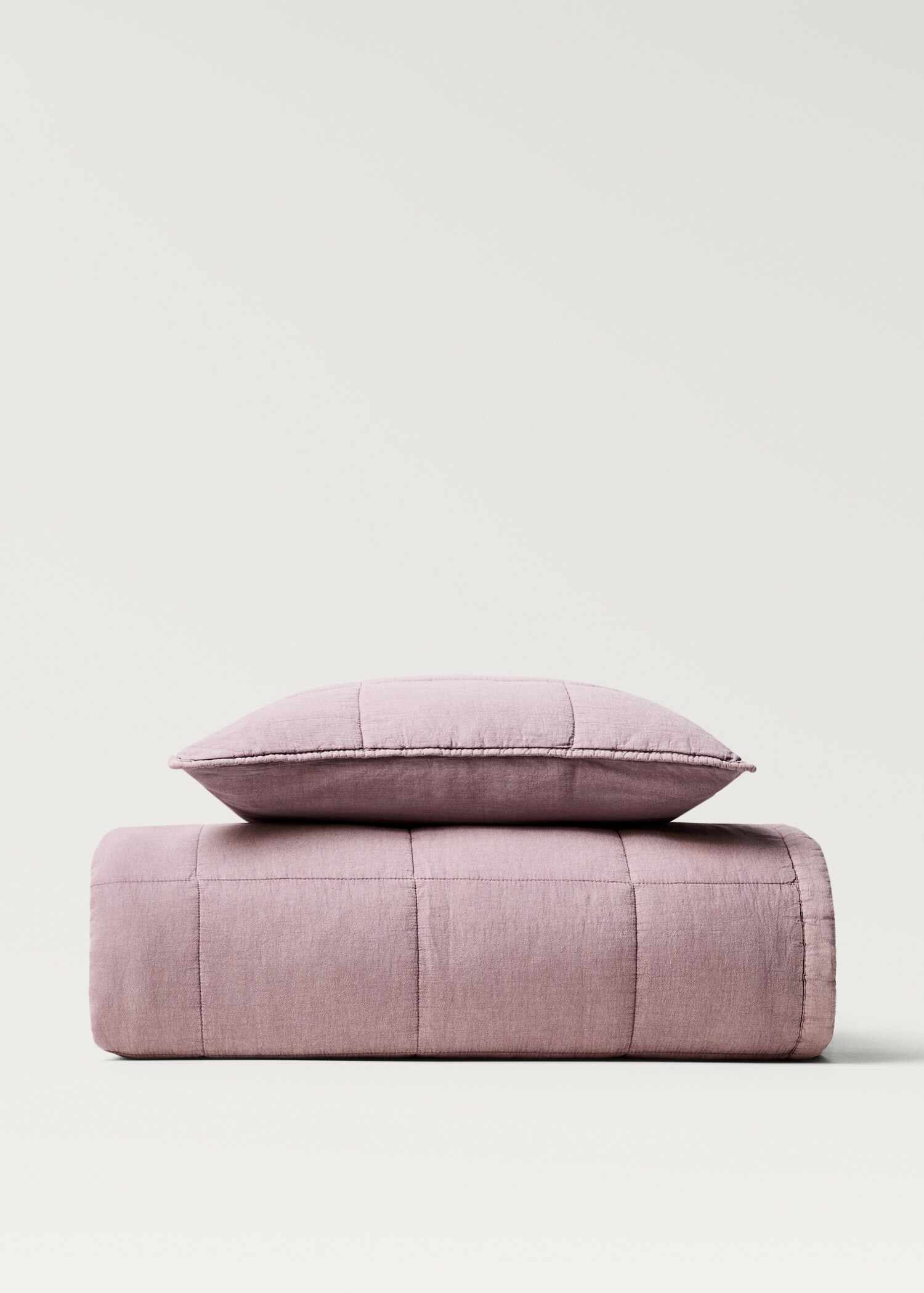 Garment-dyed cotton cushion cover with checks 50x50 cm - Details of the article 4