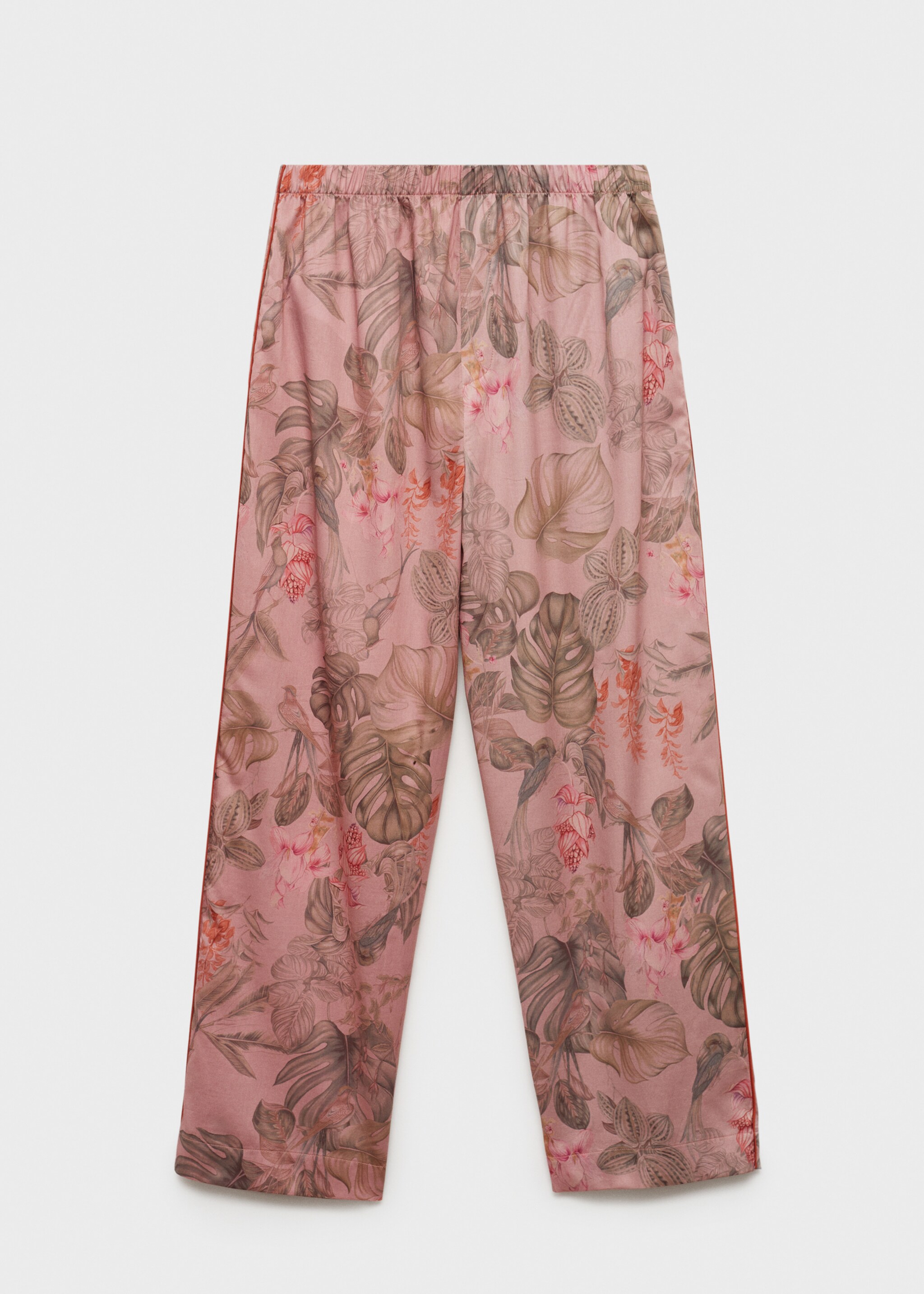 Tropical-print pyjama trousers - Article without model, Medium Pink. Ref: 87092917-00.