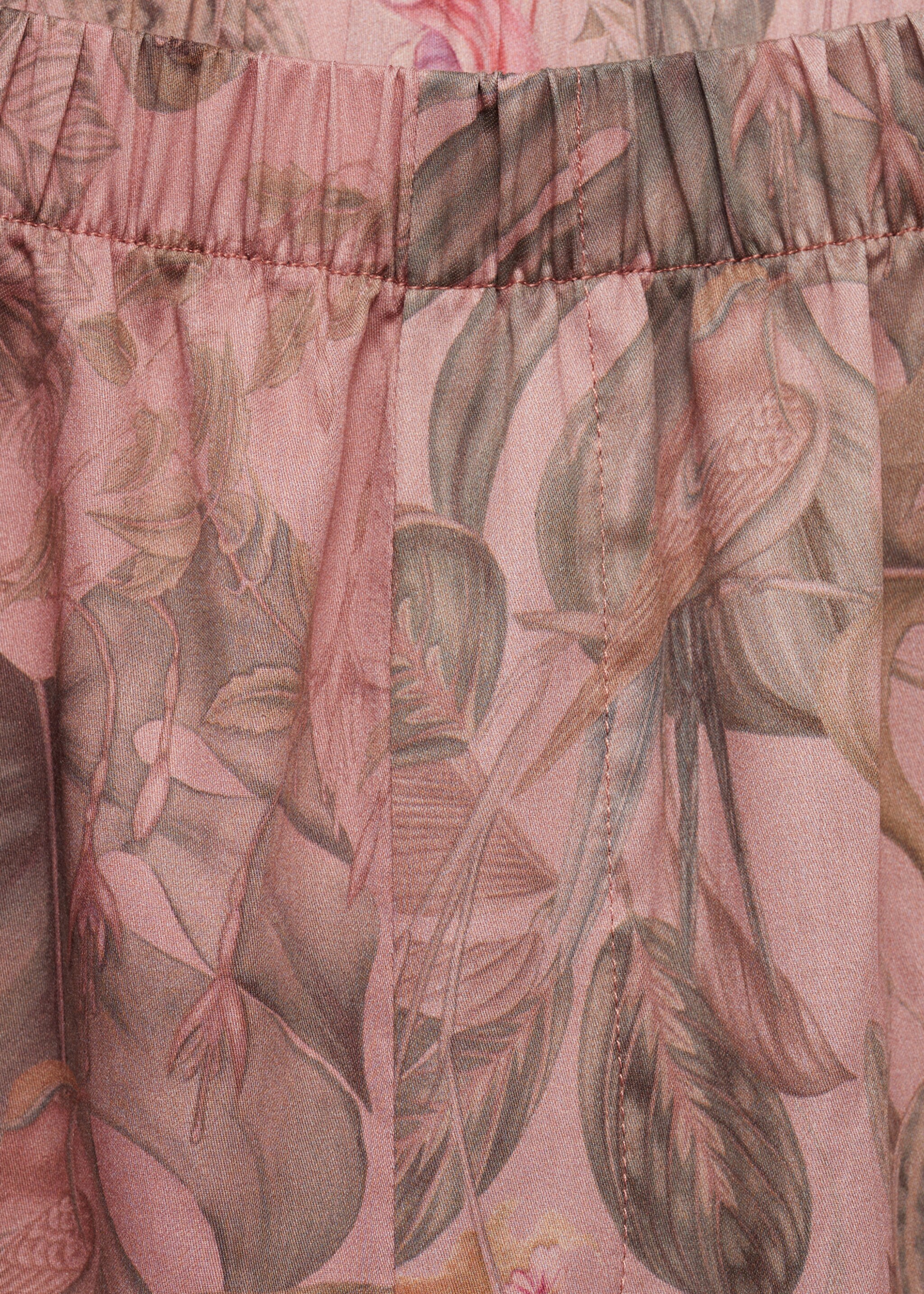 Tropical-print pyjama trousers - Details of the article 8, Medium Pink. Ref: 87092917-00.