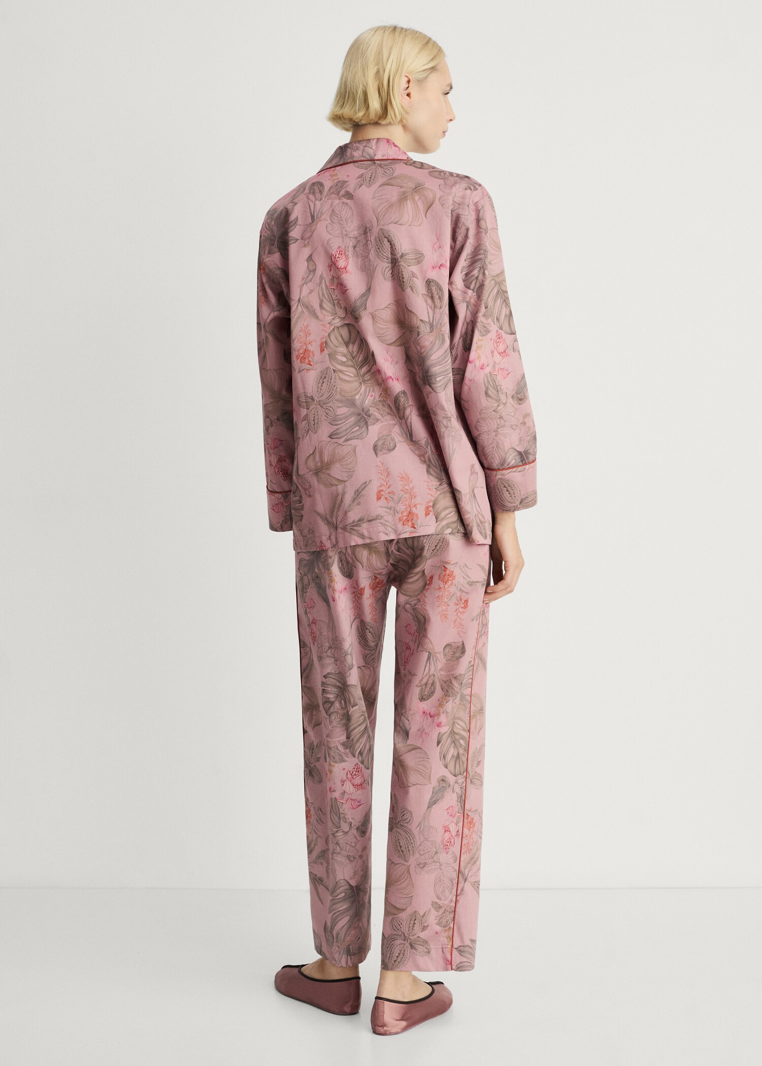 Tropical-print pyjama trousers - Reverse of the article