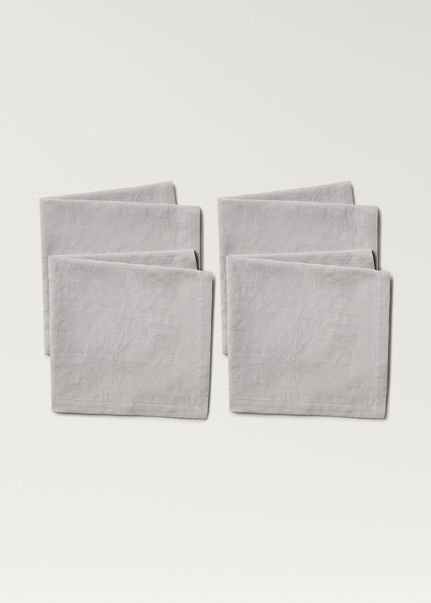 Cotton jacquard floral napkins - Details of the article 1