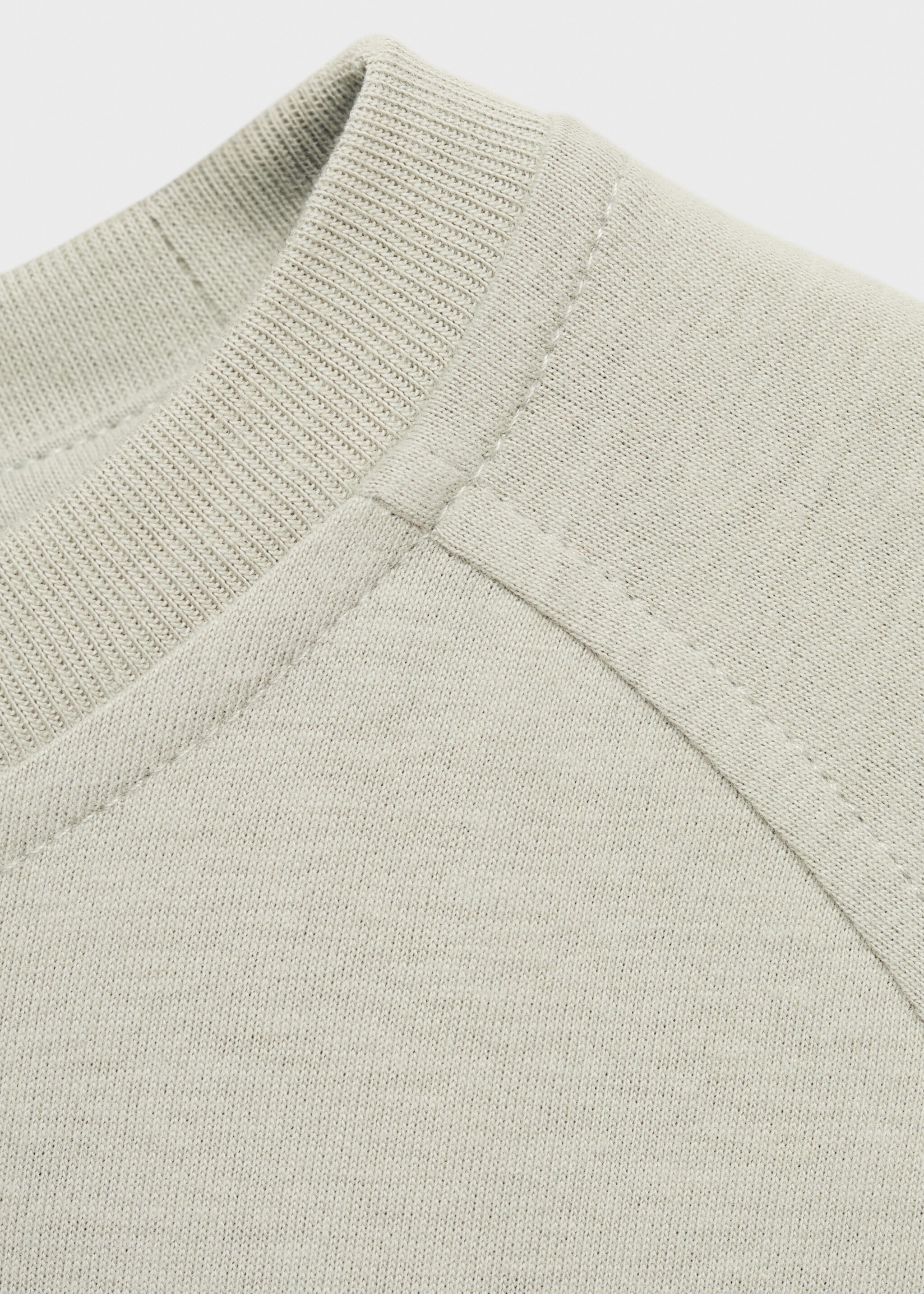 Cotton sweatshirt with soft finish - Details of the article 8, Aqua Green. Ref: 87092970-00.